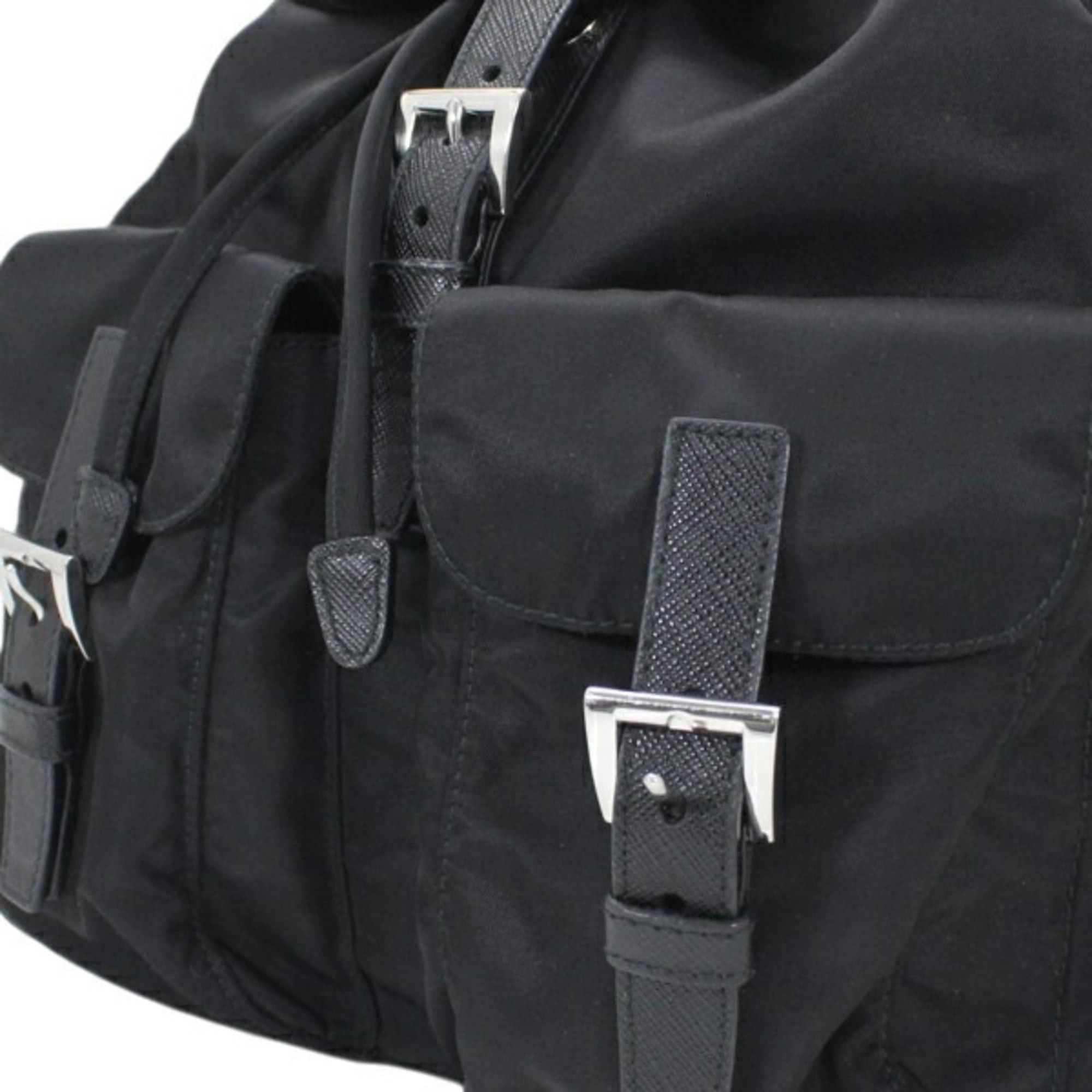 Prada Prada Backpack, Rucksack, Nylon and Leather, Black, Women's, 1BZ677 NERO PRADA KM3228 Size ONE SIZE - 6 Thumbnail