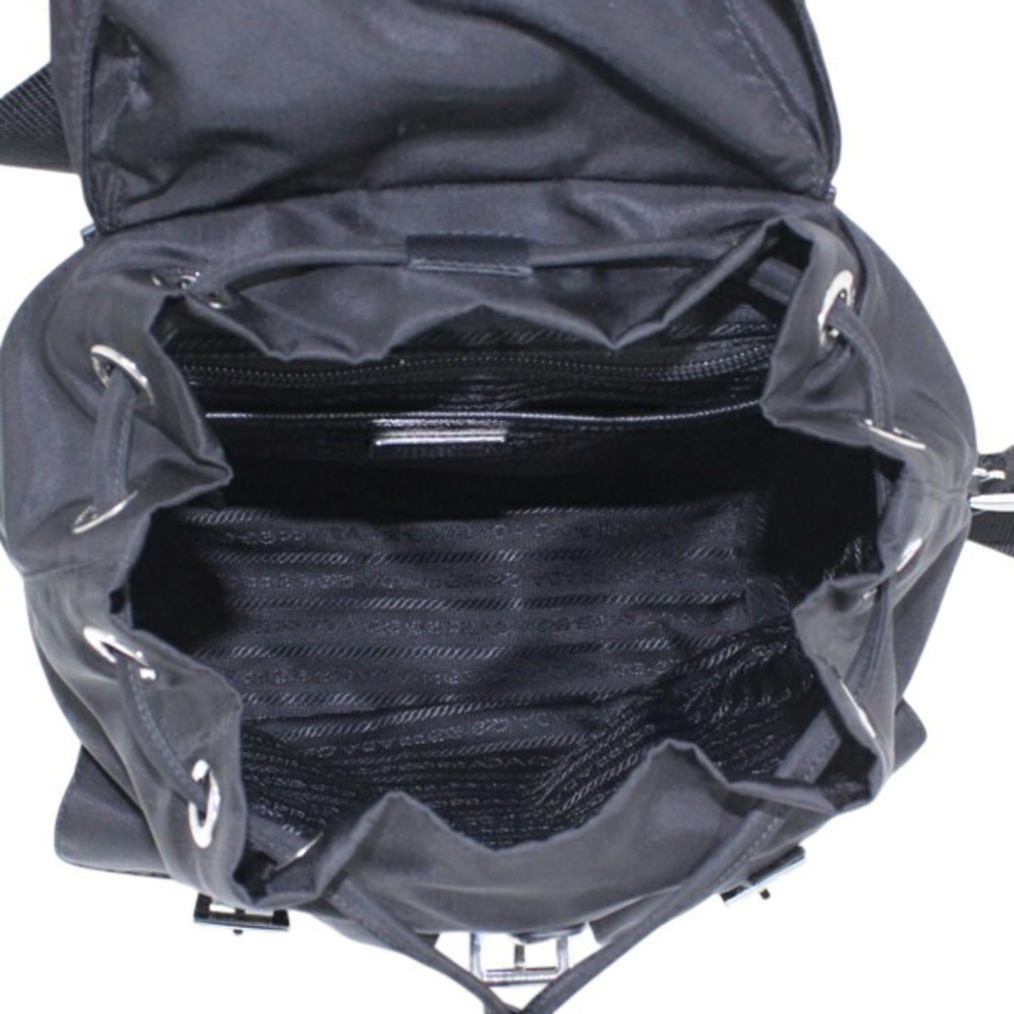 Prada Prada Backpack, Rucksack, Nylon and Leather, Black, Women's, 1BZ677 NERO PRADA KM3228 Size ONE SIZE - 9 Thumbnail