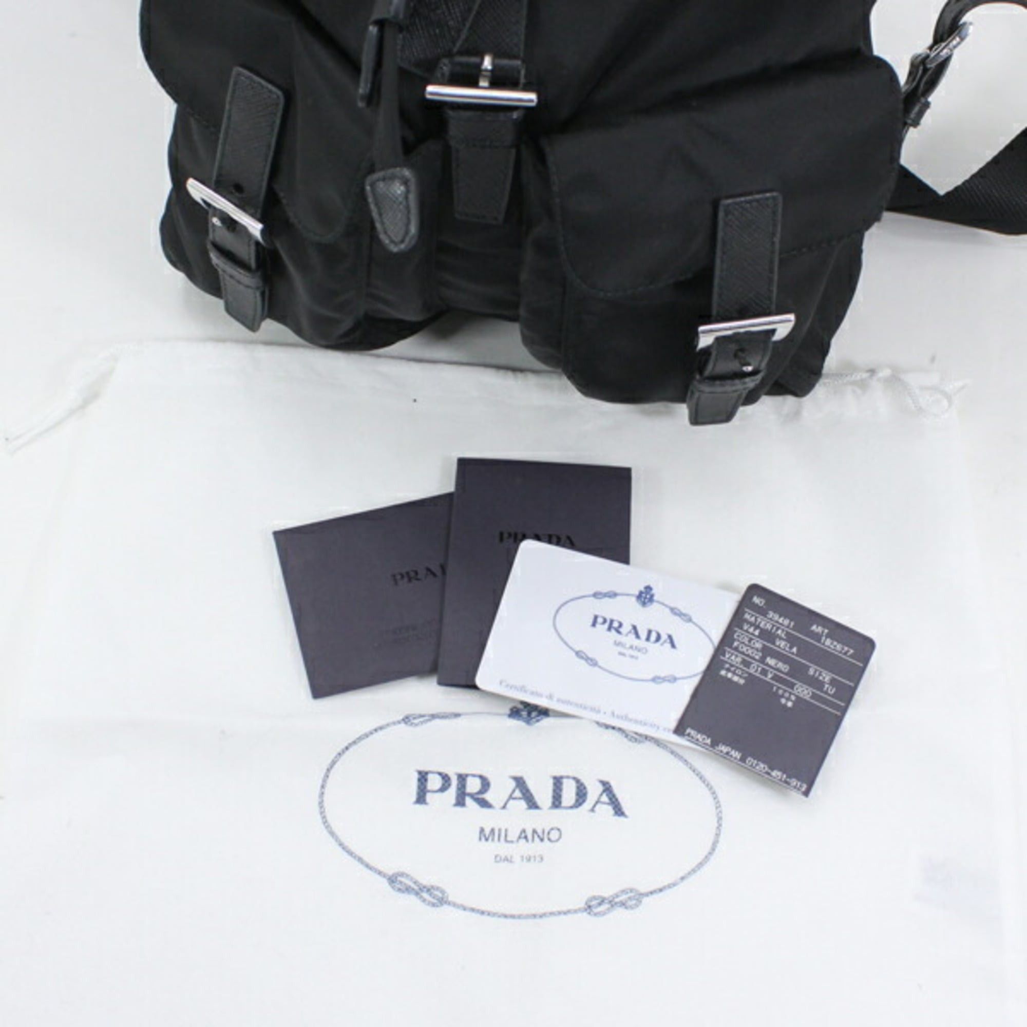 Prada Prada Backpack, Rucksack, Nylon and Leather, Black, Women's, 1BZ677 NERO PRADA KM3228 Size ONE SIZE - 11 Thumbnail