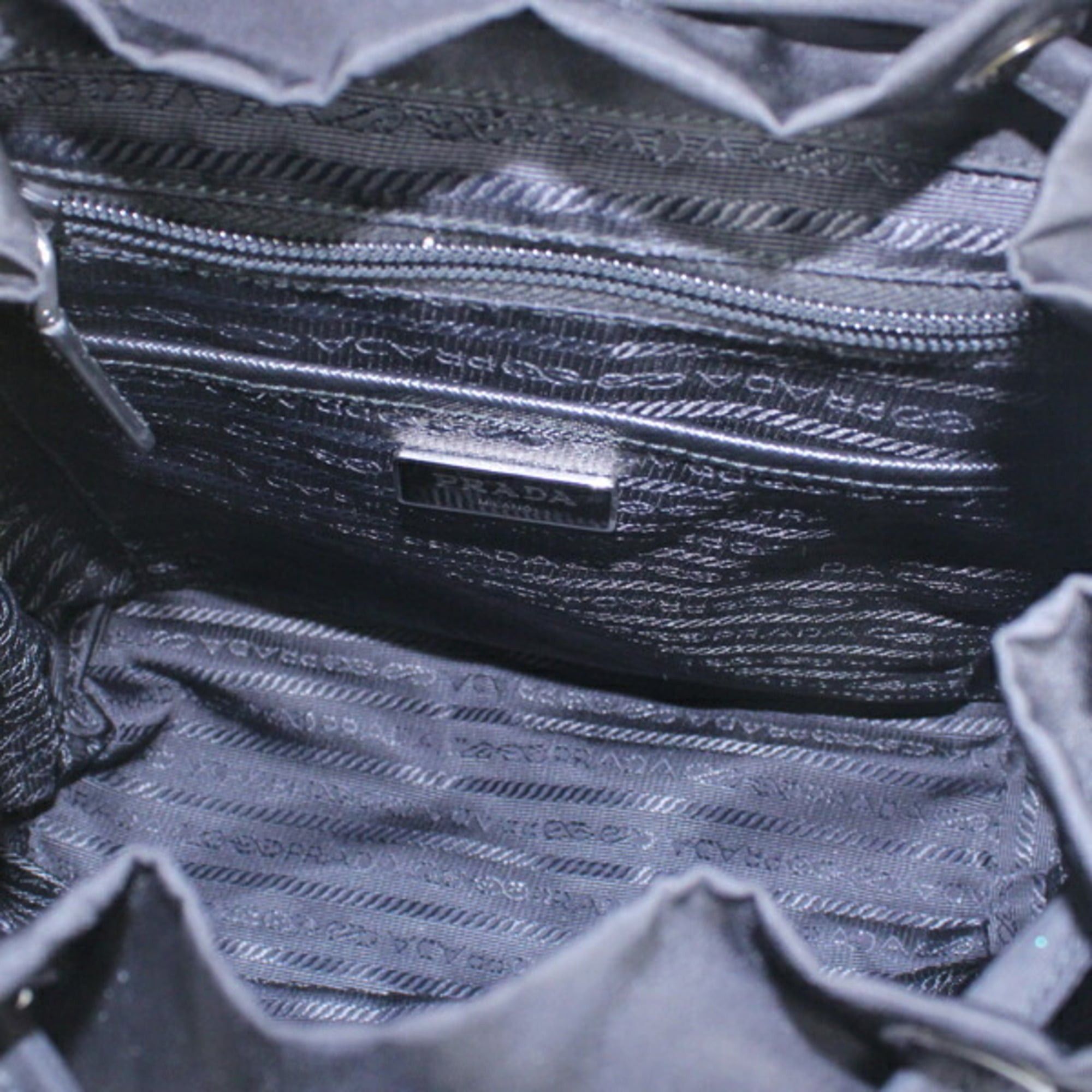 Prada Prada Backpack, Rucksack, Nylon and Leather, Black, Women's, 1BZ677 NERO PRADA KM3228 Size ONE SIZE - 10 Thumbnail