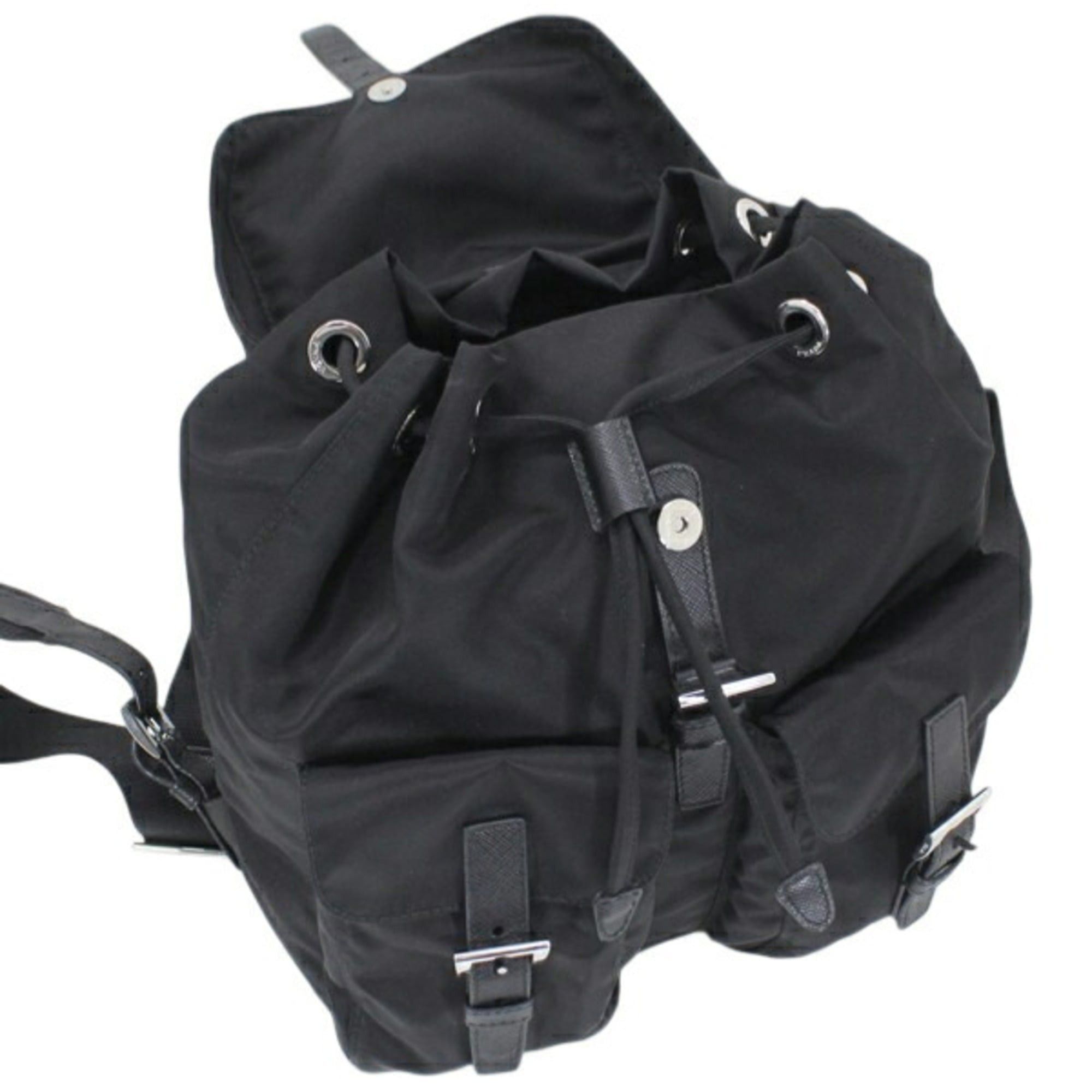 Prada Prada Backpack, Rucksack, Nylon and Leather, Black, Women's, 1BZ677 NERO PRADA KM3228 Size ONE SIZE - 8 Thumbnail