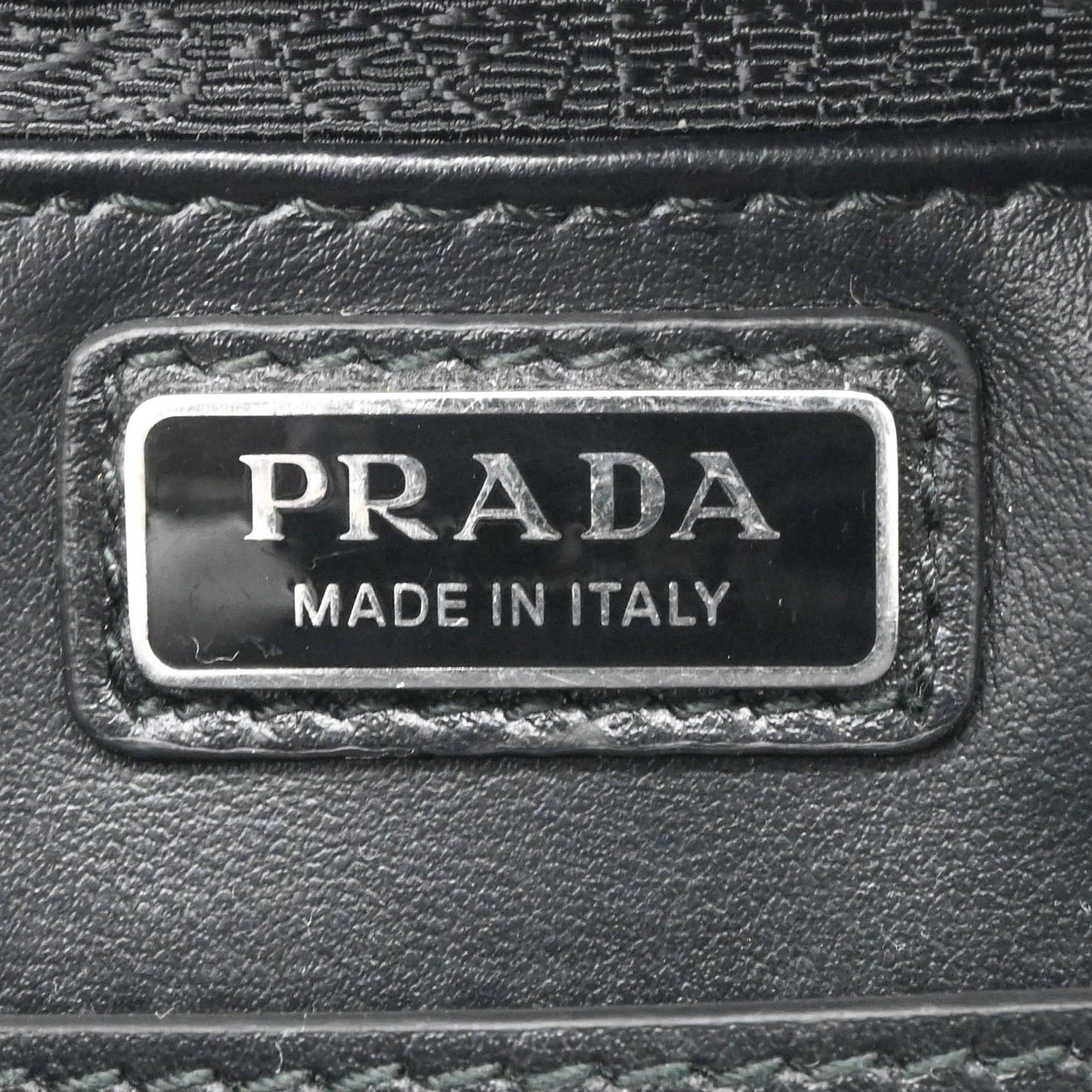 Prada PRADA Brick Saffiano Leather Shoulder Bag, Black, 2VH173 Size ONE SIZE - 11 Thumbnail