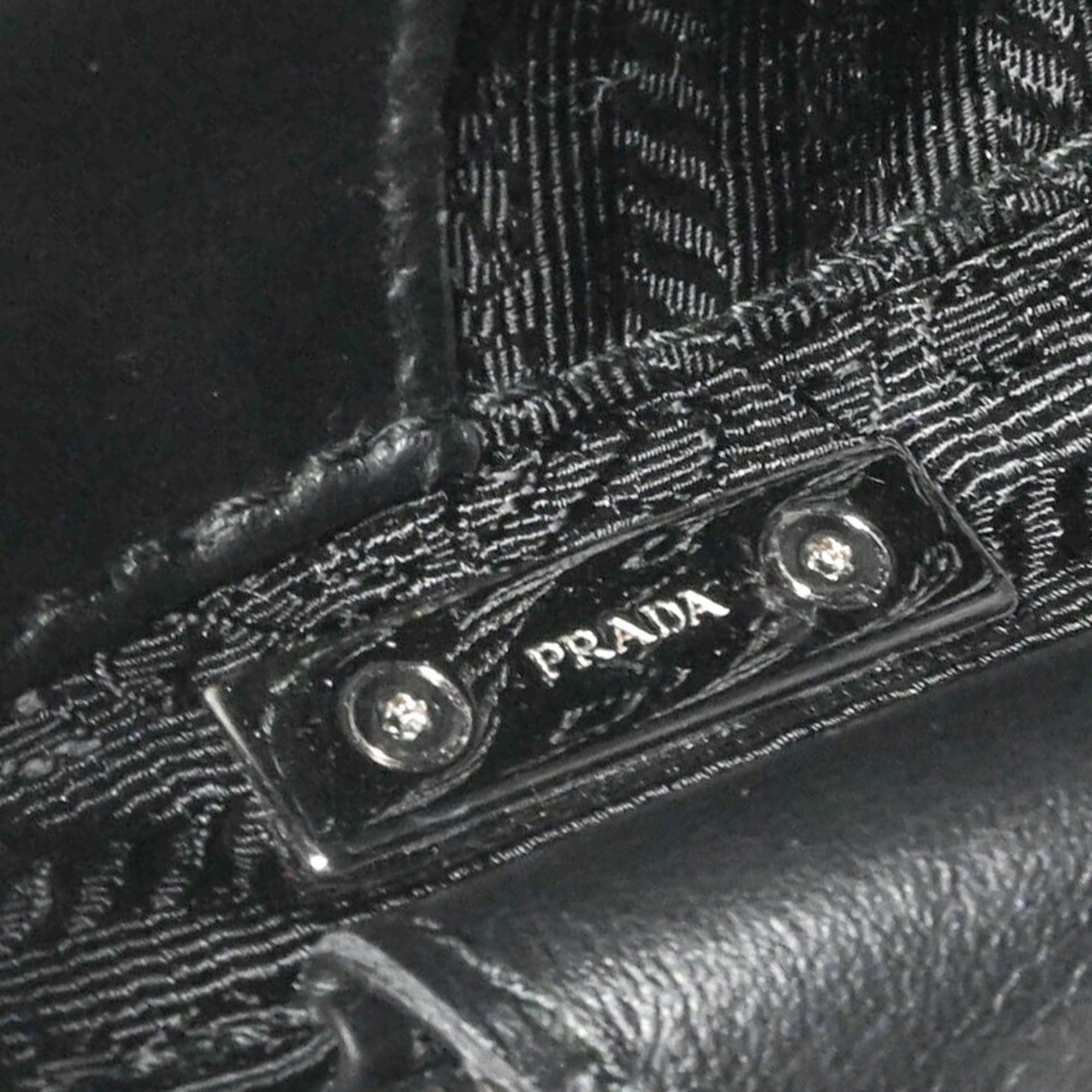 Prada PRADA Brick Saffiano Leather Shoulder Bag, Black, 2VH173 Size ONE SIZE - 12 Thumbnail