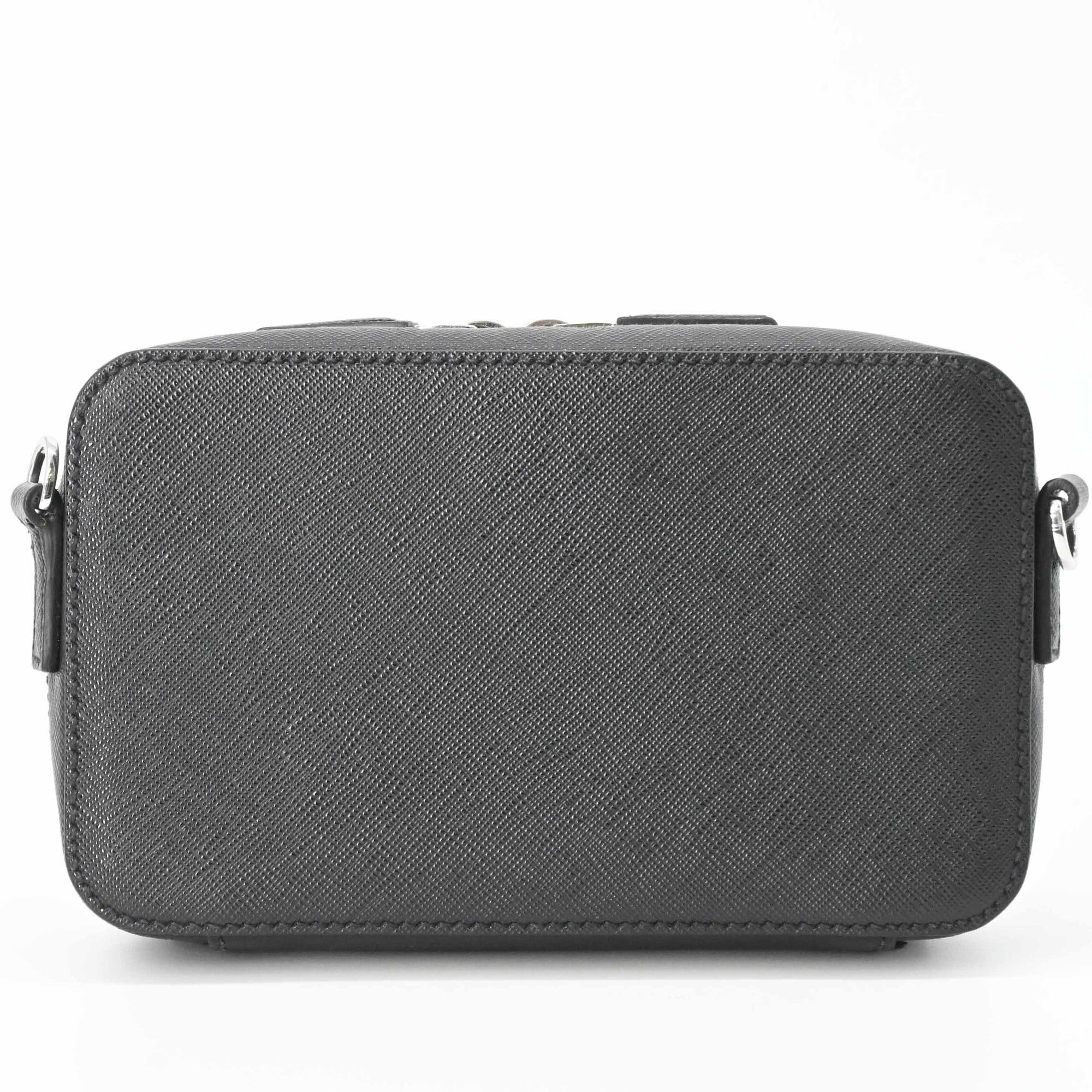 Prada PRADA Brick Saffiano Leather Shoulder Bag, Black, 2VH173 Size ONE SIZE - 3 Thumbnail