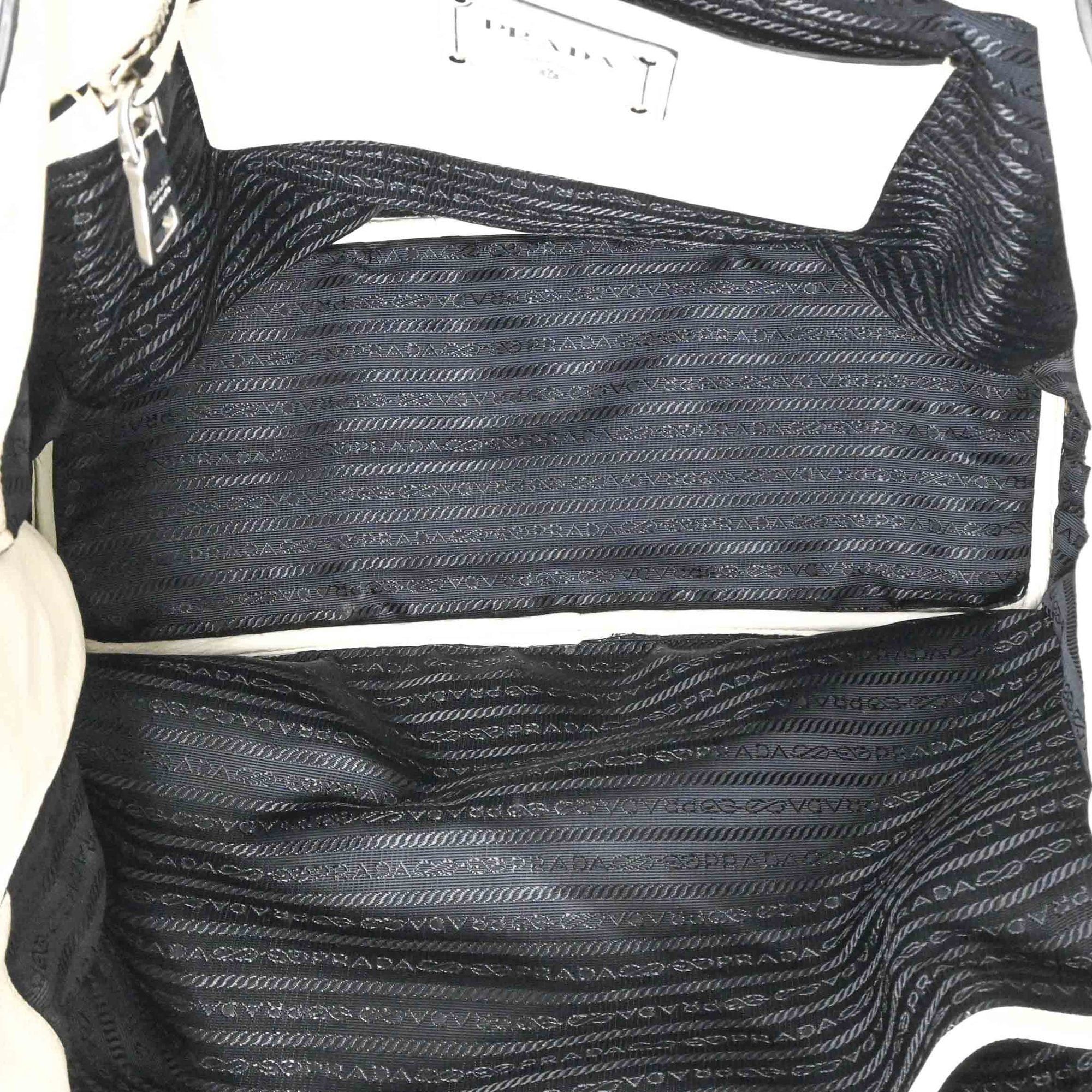 Prada Prada Tote Bag Shoulder Side Leather Men's Women's White BN2419 Size ONE SIZE - 8 Thumbnail