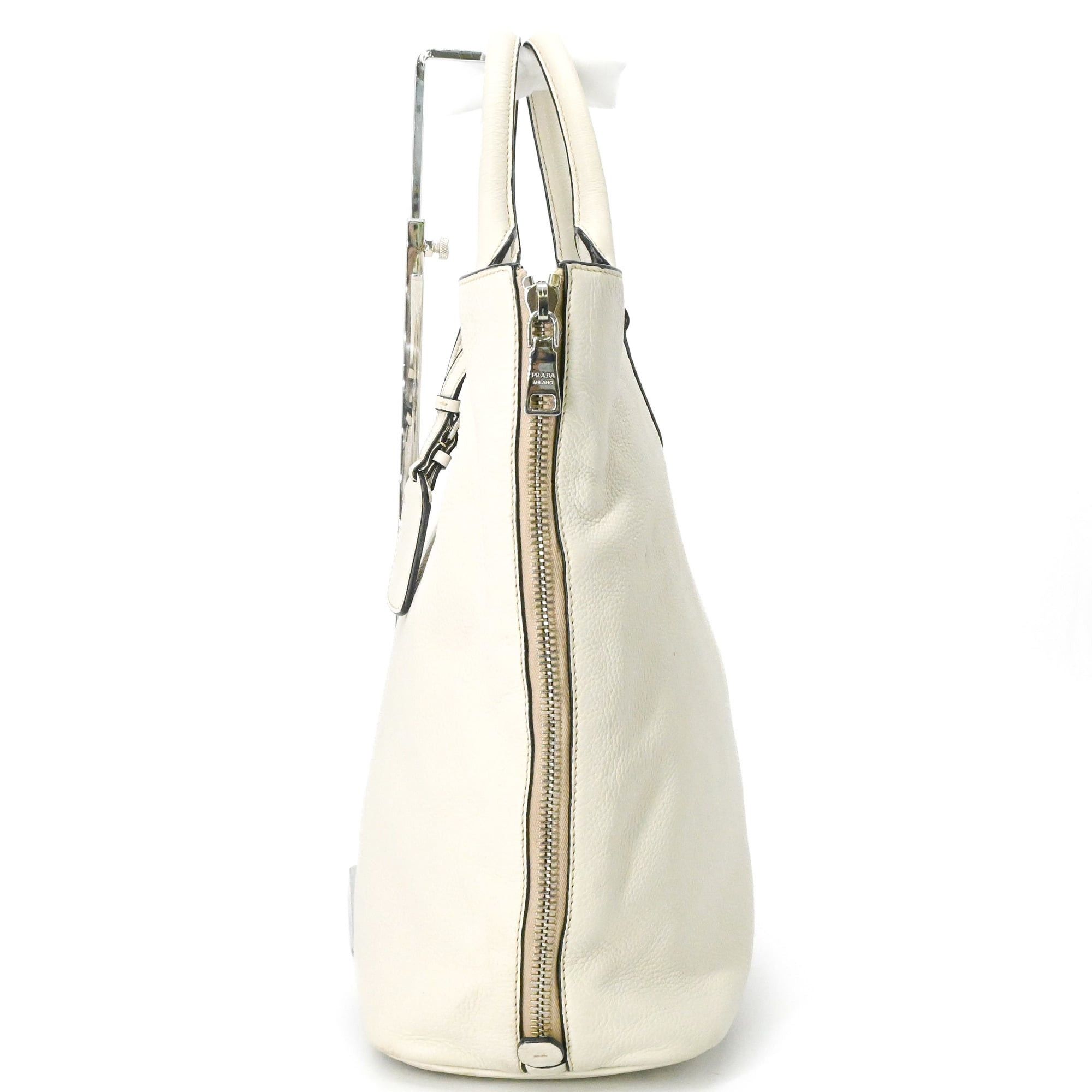 Prada Prada Tote Bag Shoulder Side Leather Men's Women's White BN2419 Size ONE SIZE - 5 Thumbnail