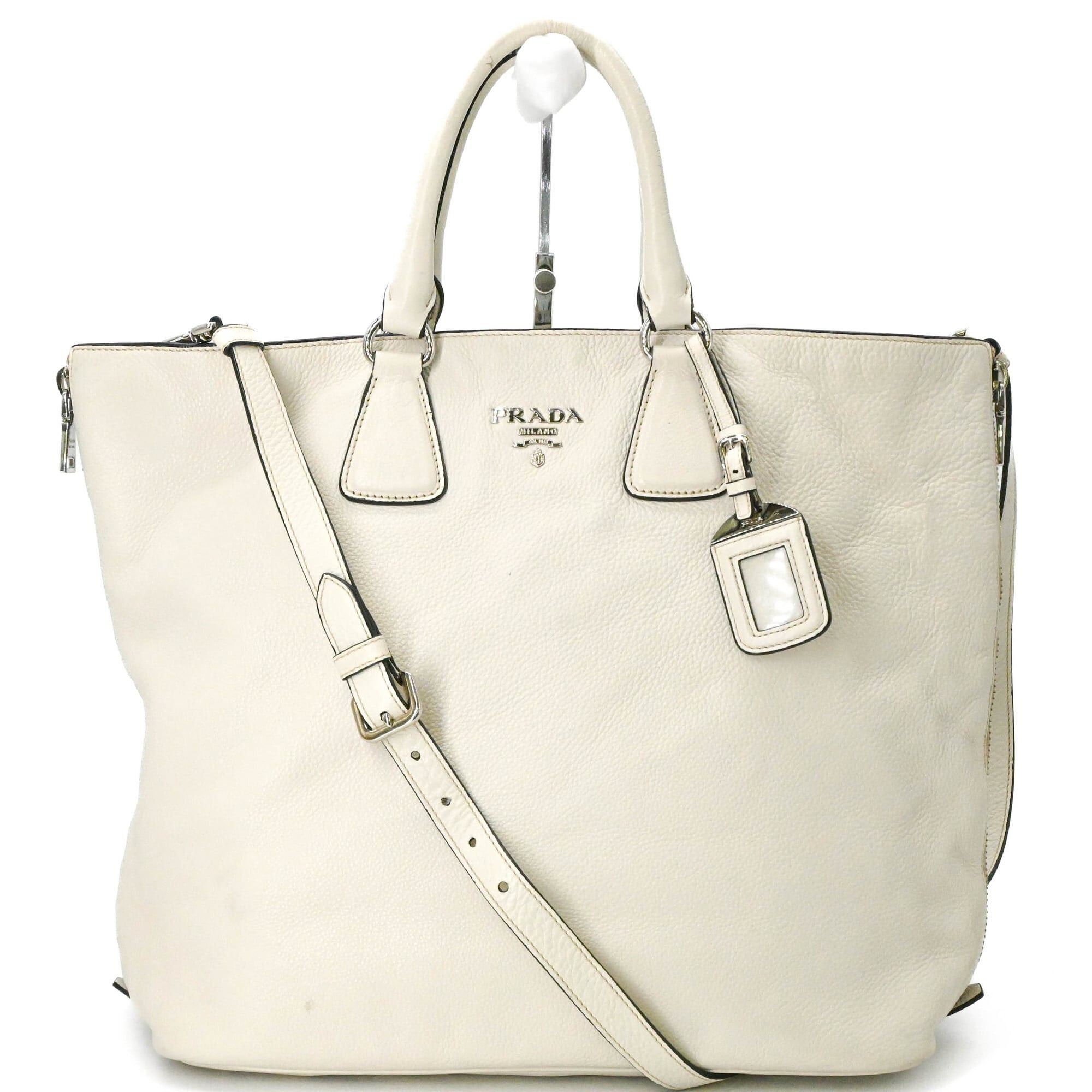 Prada Prada Tote Bag Shoulder Side Leather Men's Women's White BN2419 Size ONE SIZE - 2 Thumbnail