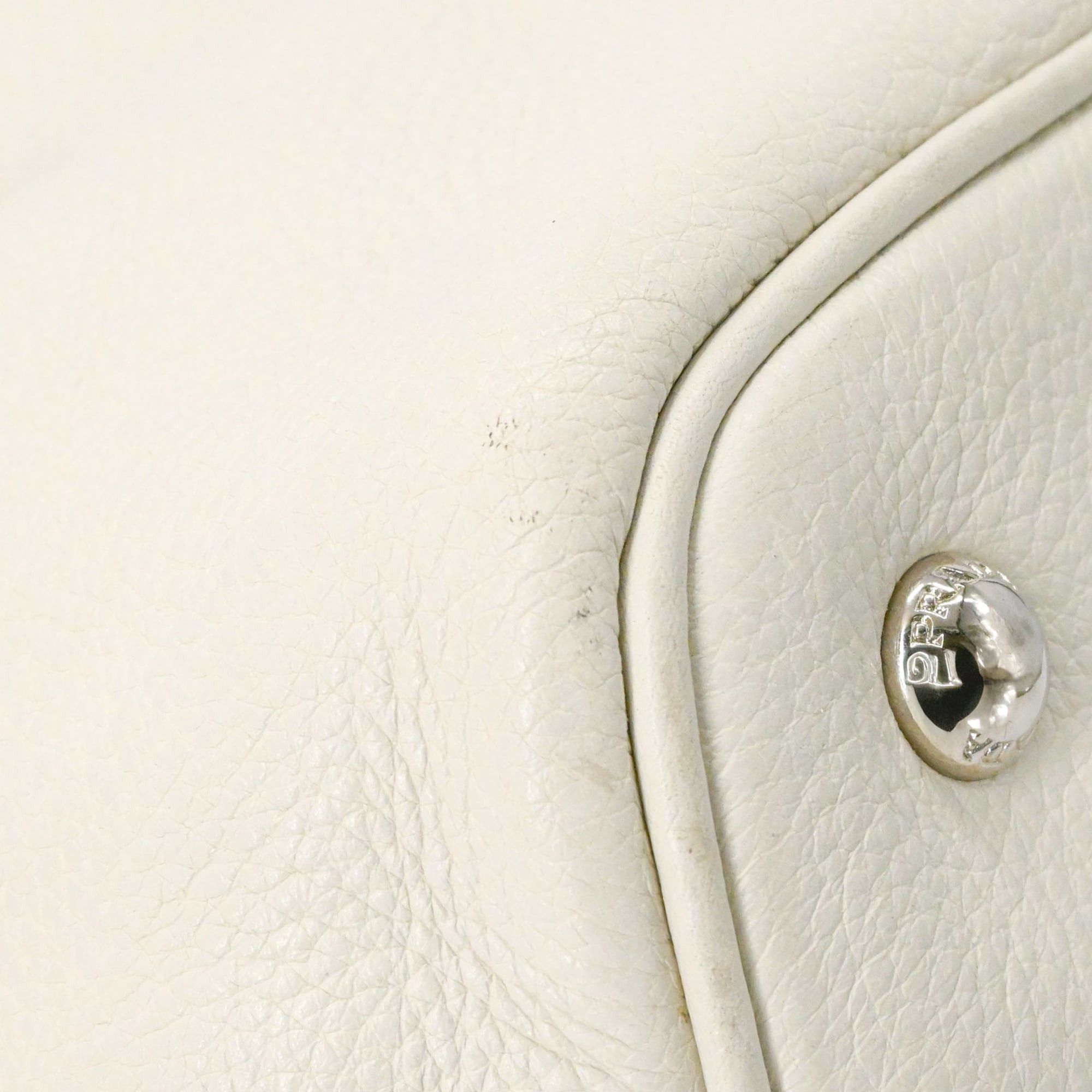 Prada Prada Tote Bag Shoulder Side Leather Men's Women's White BN2419 Size ONE SIZE - 16 Thumbnail