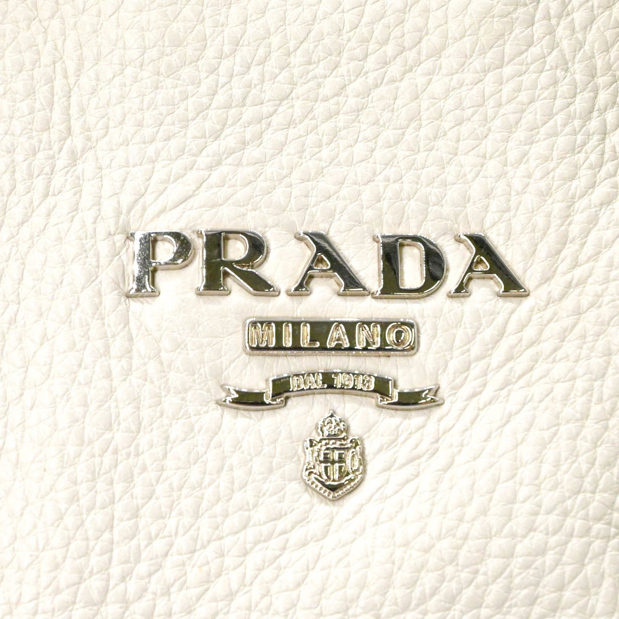 Prada Prada Tote Bag Shoulder Side Leather Men's Women's White BN2419 Size ONE SIZE - 12 Thumbnail