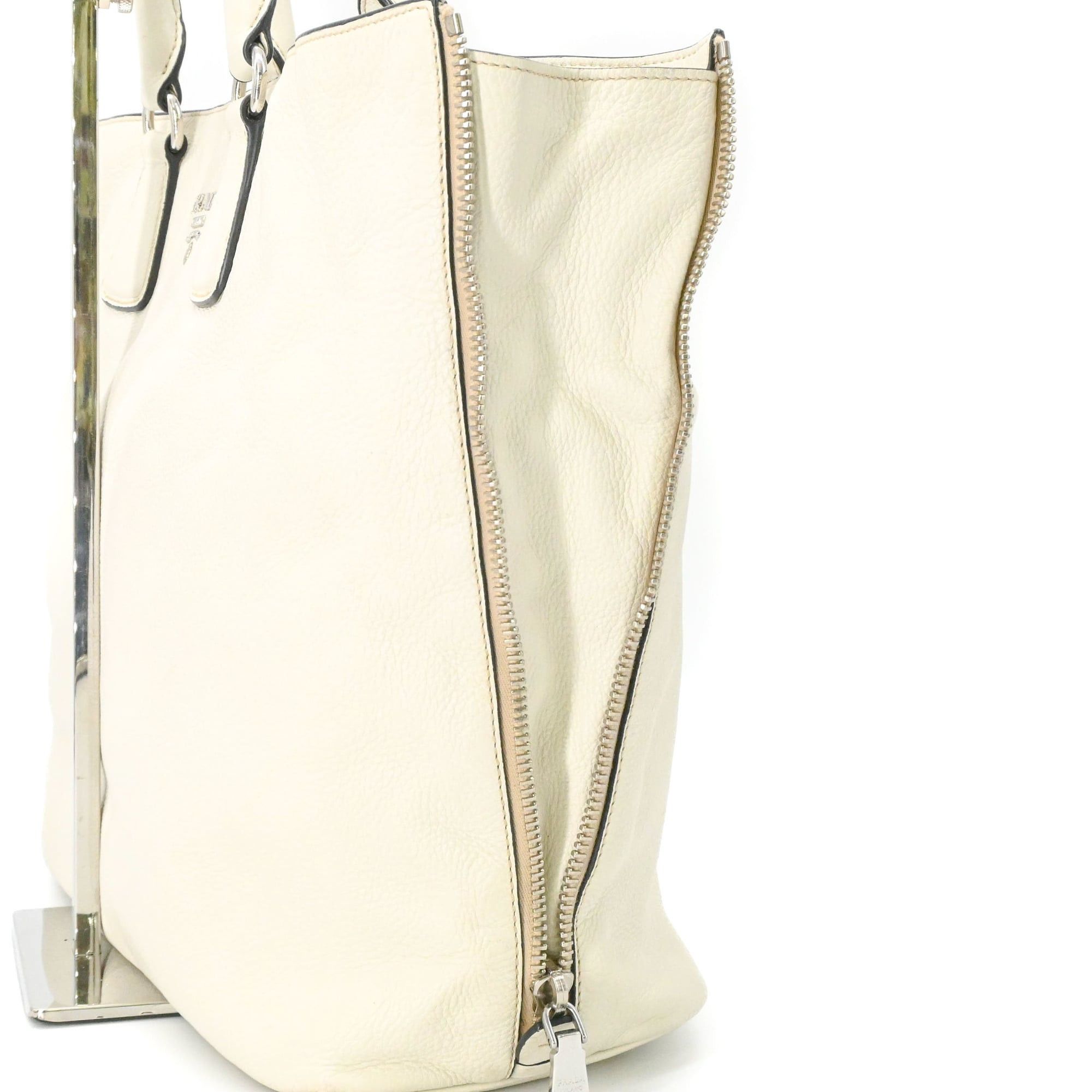 Prada Prada Tote Bag Shoulder Side Leather Men's Women's White BN2419 Size ONE SIZE - 13 Thumbnail