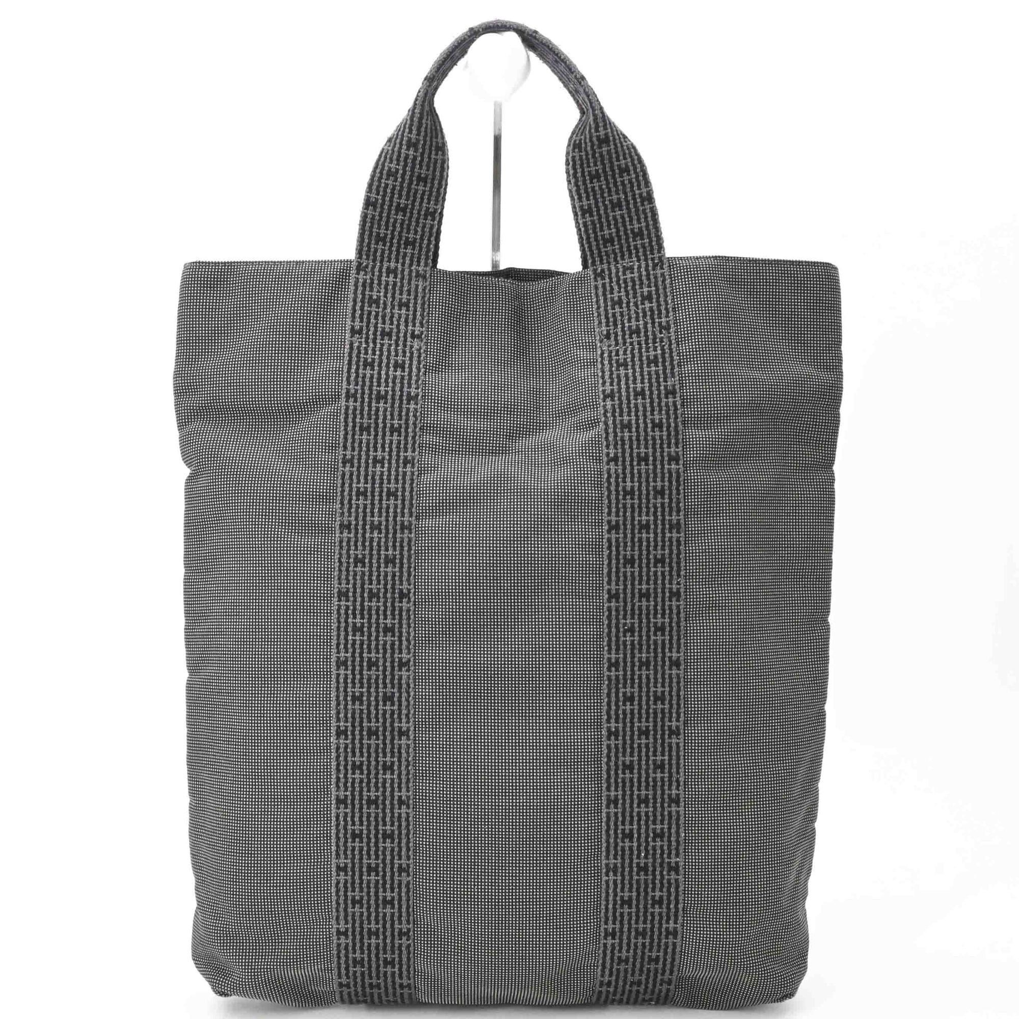 Hermes Hermes Herline Cabas Tote Bag Handbag Canvas Gray Size ONE SIZE - 2 Thumbnail
