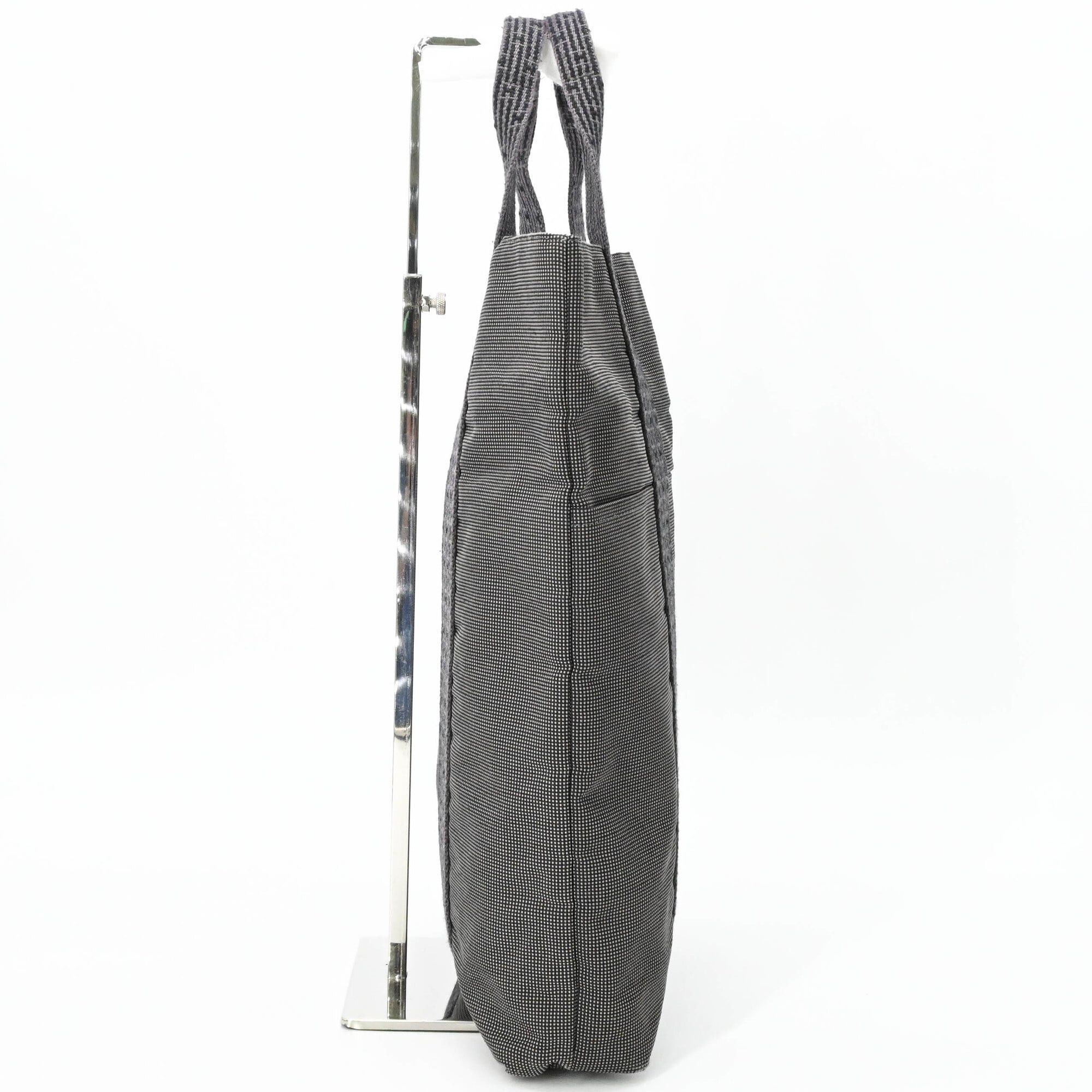 Hermes Hermes Herline Cabas Tote Bag Handbag Canvas Gray Size ONE SIZE - 3 Thumbnail