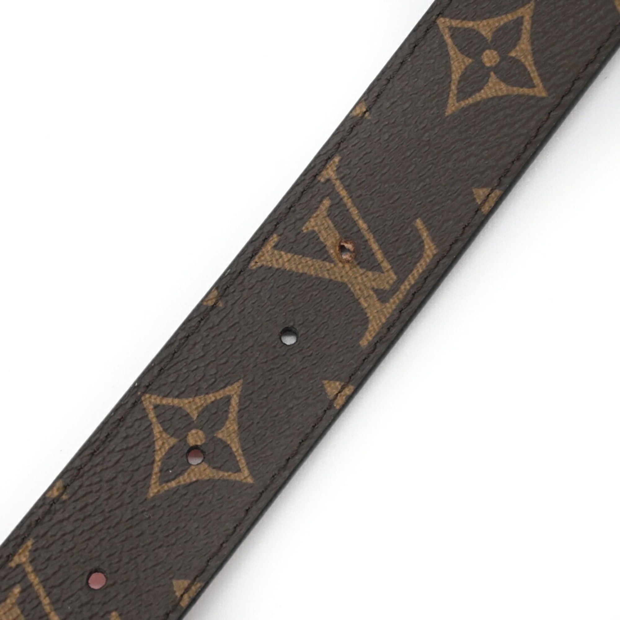 Louis Vuitton LOUIS VUITTON LV Initials Belt Reversible Monogram Canvas Brown Red #80 M0322 Size ONE SIZE - 7 Thumbnail
