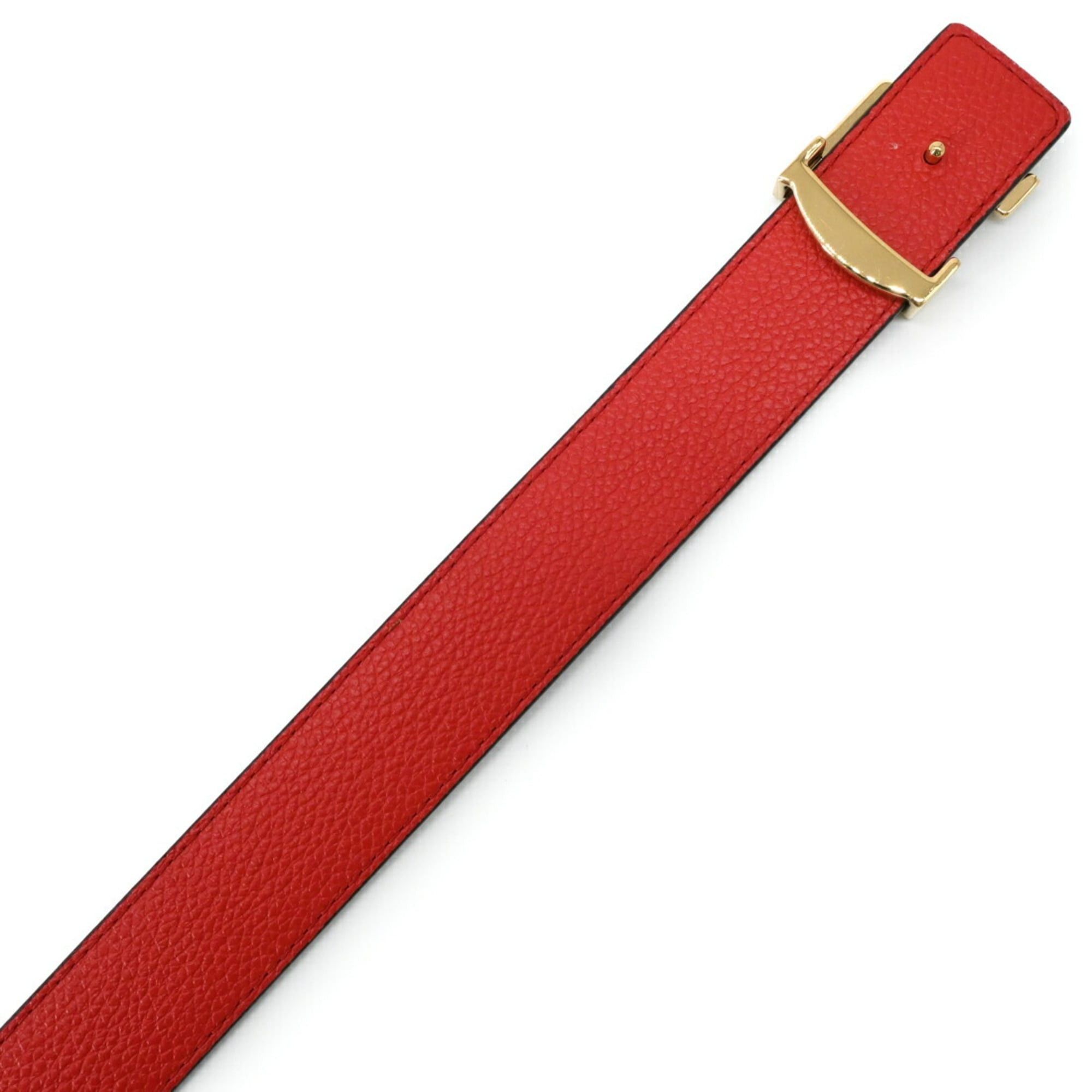 Louis Vuitton LOUIS VUITTON LV Initials Belt Reversible Monogram Canvas Brown Red #80 M0322 Size ONE SIZE - 8 Thumbnail