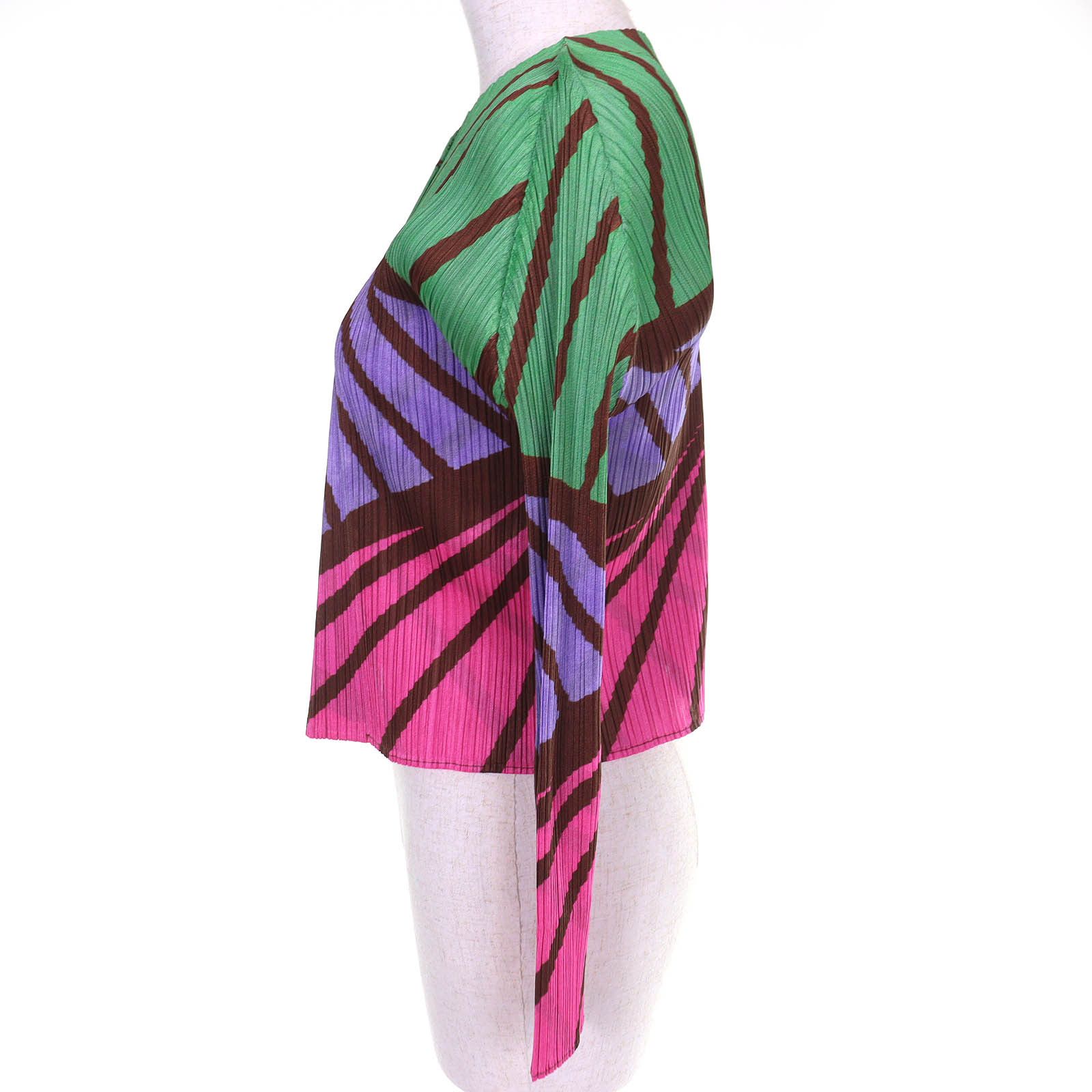 Issey Miyake Issey Miyake Pleats Please Issey Miyake Polyester Cardigan Textile Tops PP21J0595 DUTY FREE for USA Size ONE SIZE - 2 Thumbnail