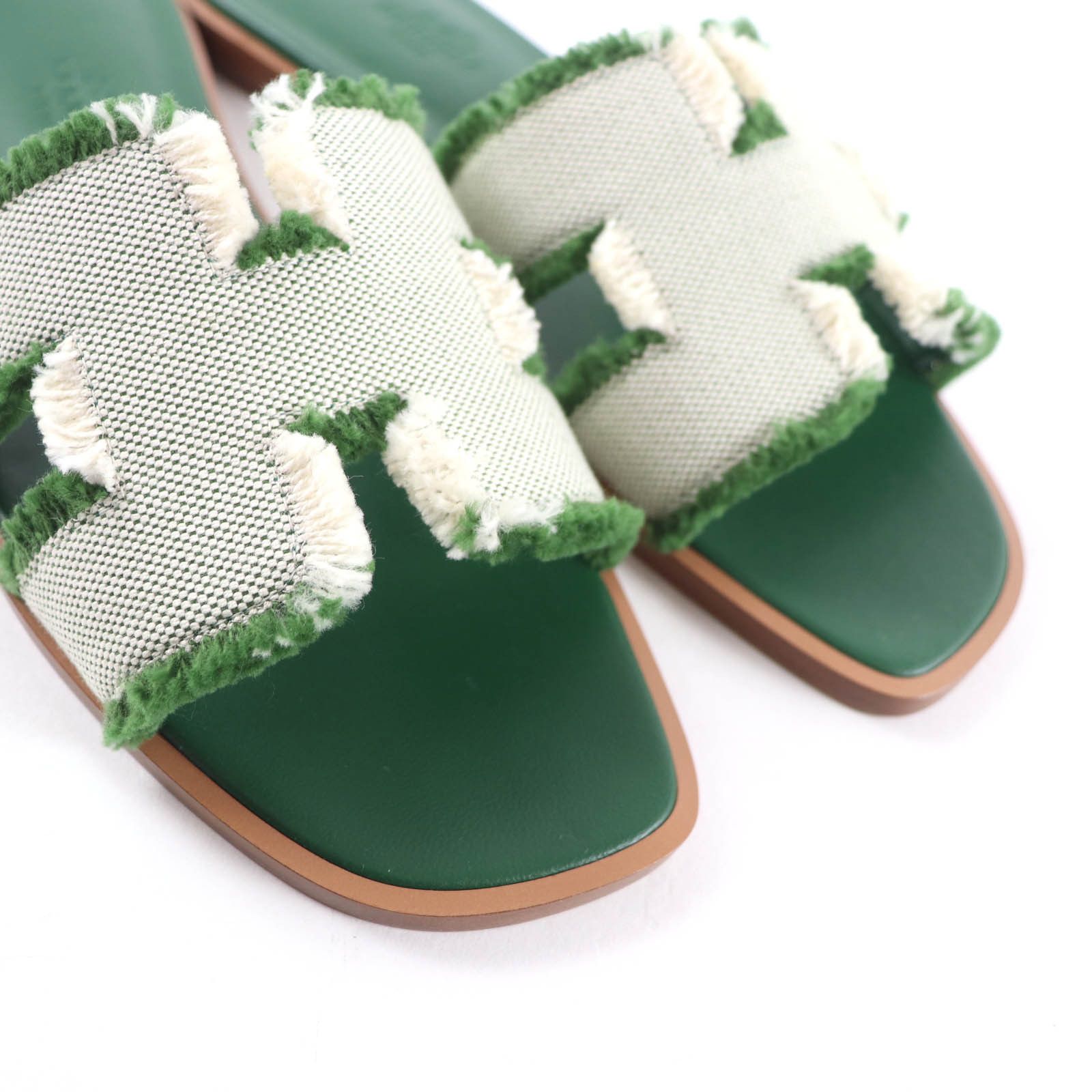 Hermes Hermes Hermes Oran Fringe Leather Sandals Leather Shoes DUTY FREE for USA Size ONE SIZE - 8 Thumbnail