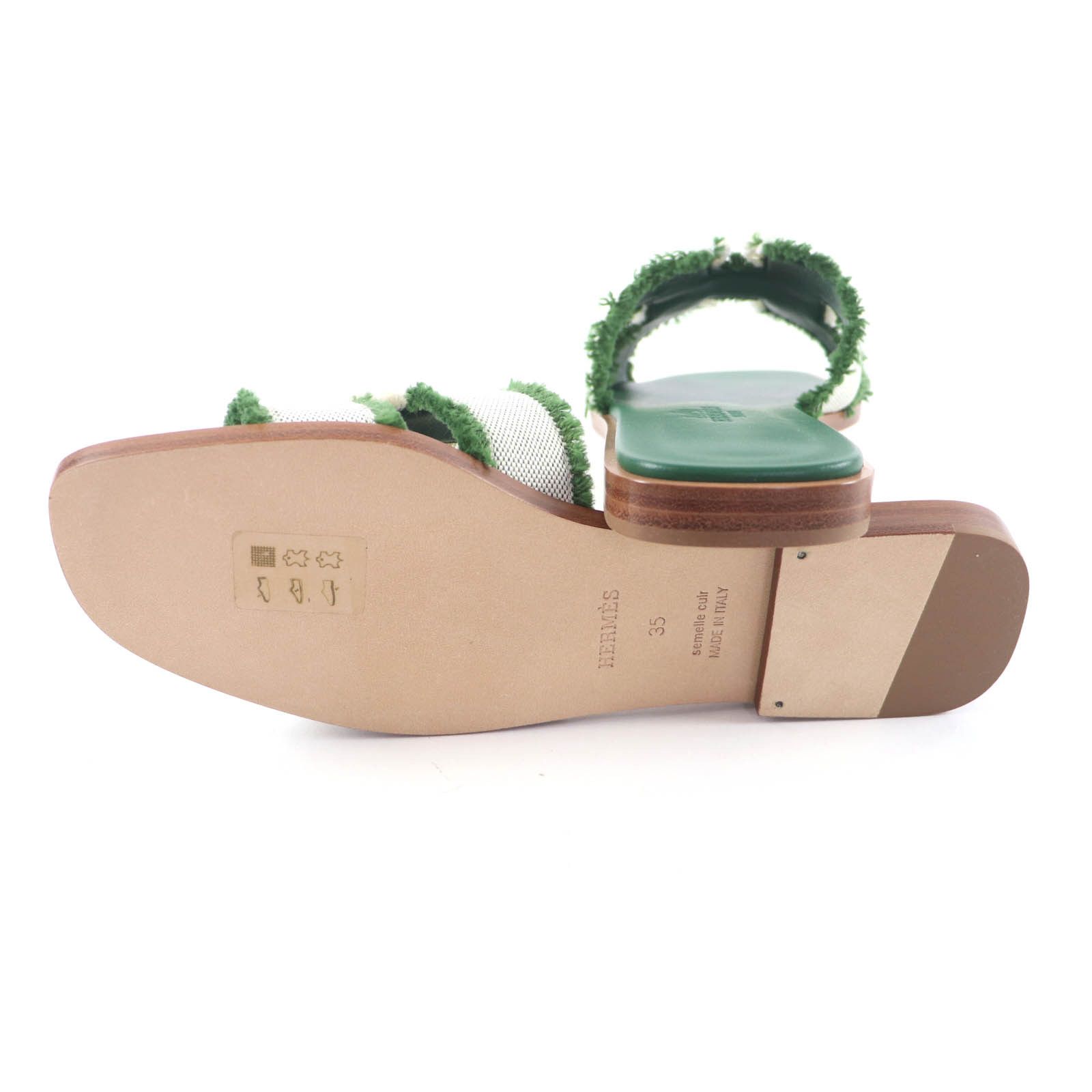 Hermes Hermes Hermes Oran Fringe Leather Sandals Leather Shoes DUTY FREE for USA Size ONE SIZE - 7 Thumbnail