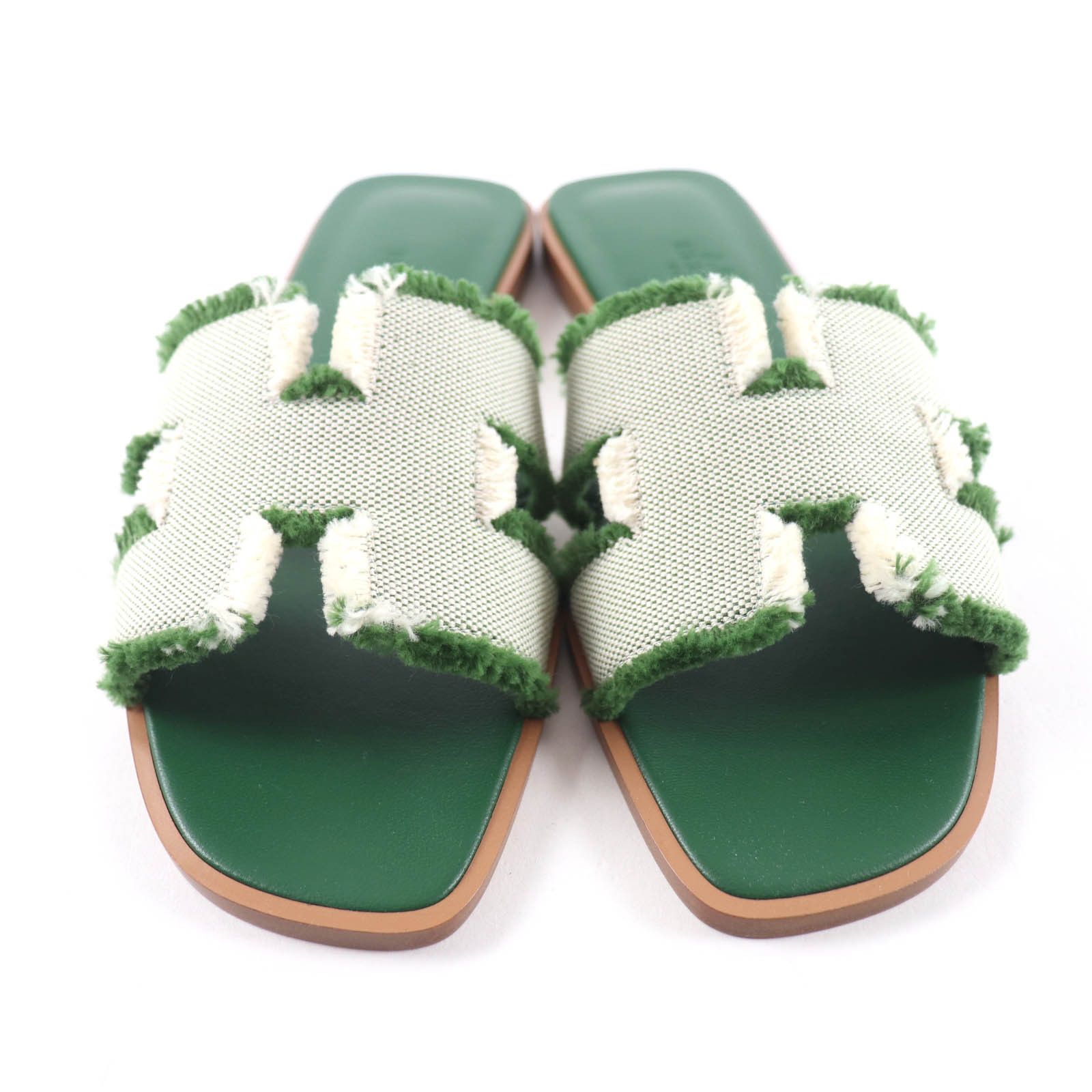 Hermes Hermes Hermes Oran Fringe Leather Sandals Leather Shoes DUTY FREE for USA Size ONE SIZE - 4 Thumbnail