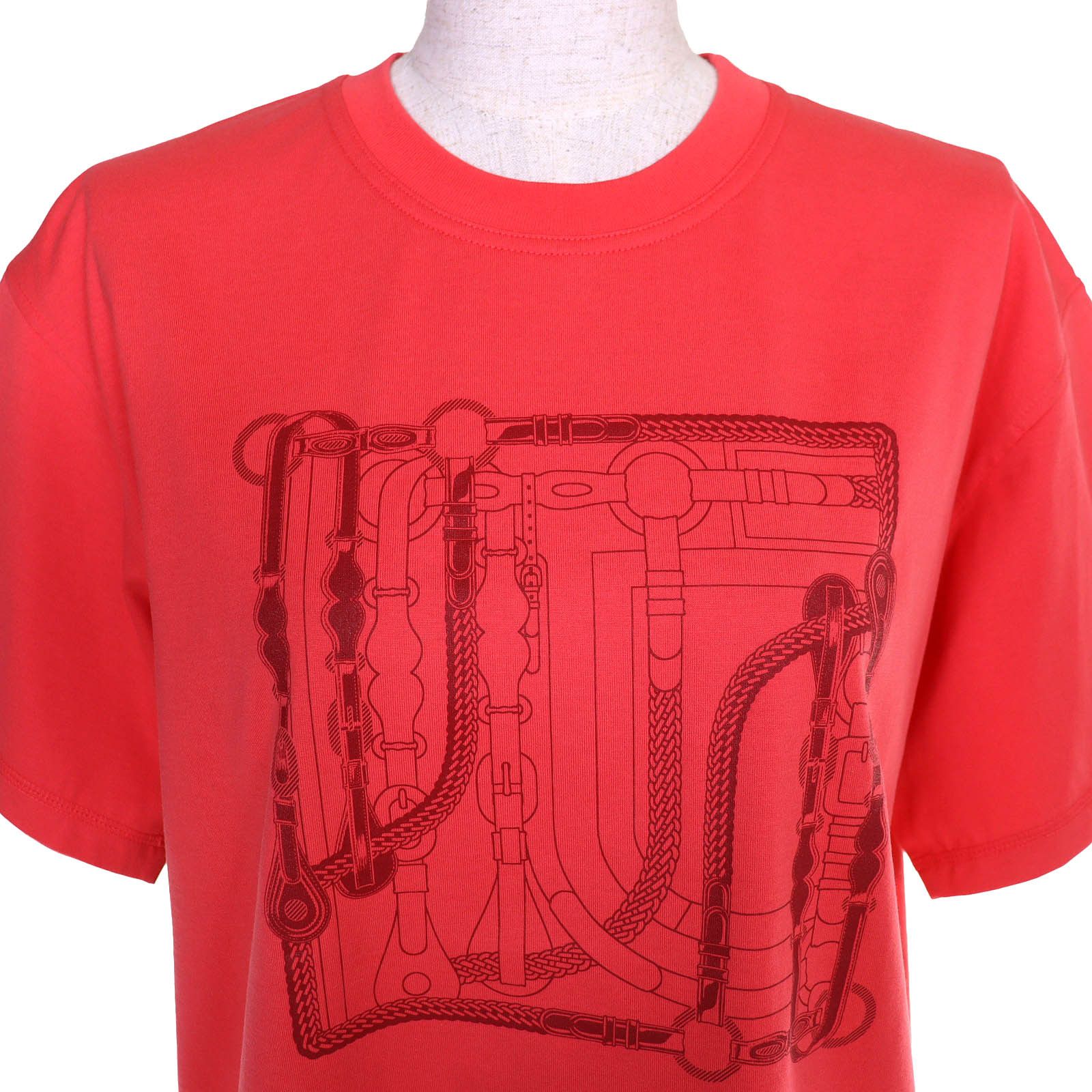 Hermes Hermes Hermes Cartouche Canoe Cotton T shirt36 Textile T-Shirts DUTY FREE for USA Size ONE SIZE - 3 Thumbnail