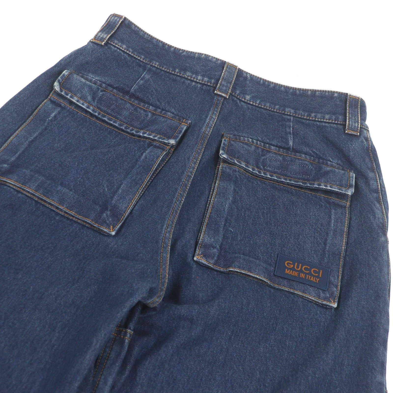 Gucci Gucci Gucci Cotton Denim Cargo Pants Textile Jeans DUTY FREE for USA Size ONE SIZE - 4 Thumbnail