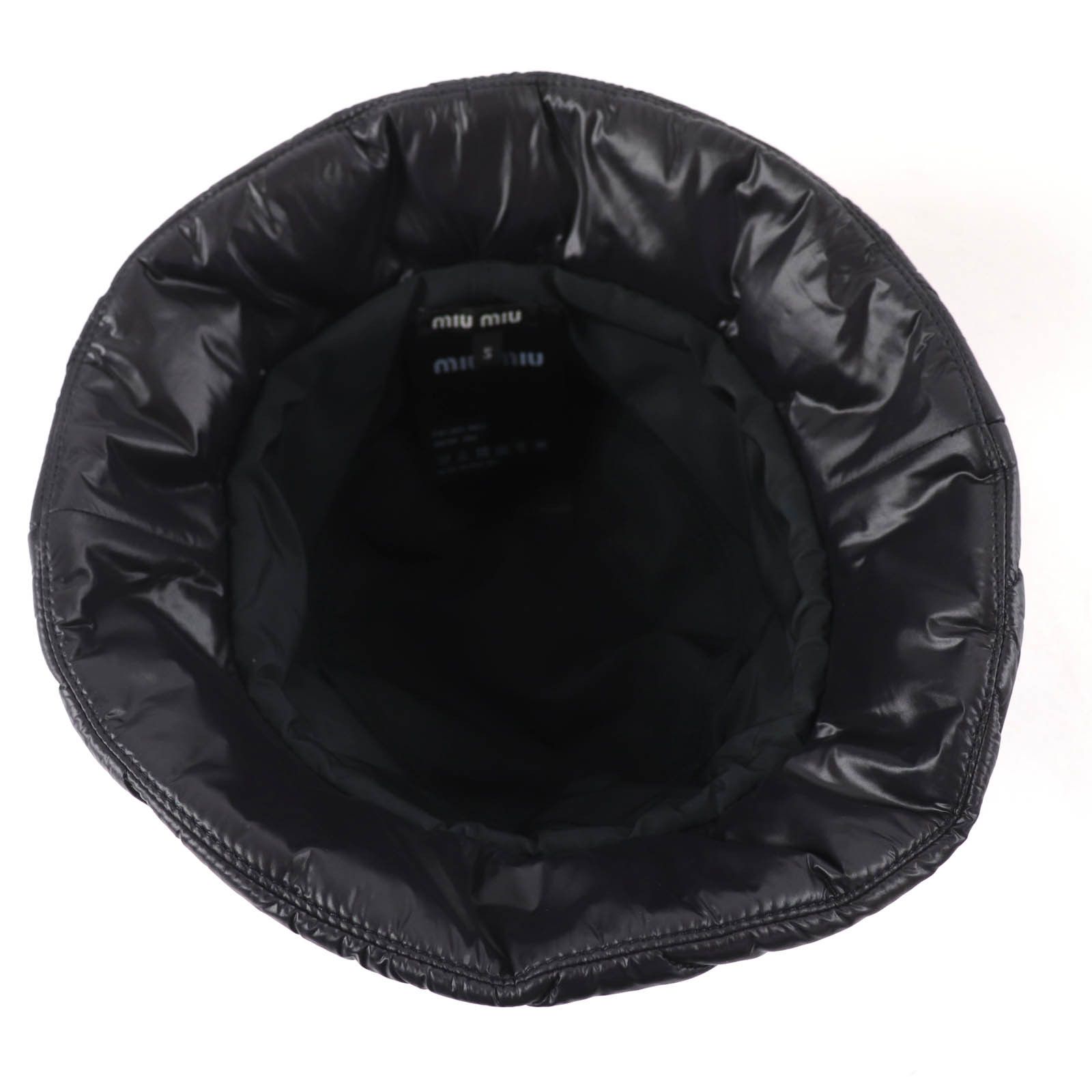 Miu Miu Miu Miu Miu Miu Logo embroidery padded bucket hat Textile Hats 5HC196 DUTY FREE for USA Size ONE SIZE - 5 Thumbnail