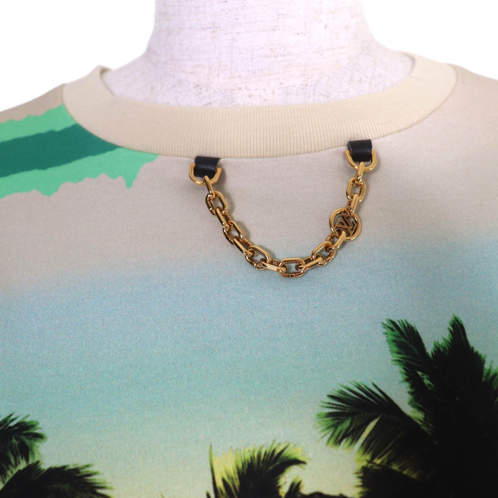Louis Vuitton Louis Vuitton Louis Vuitton Epiprint Palm Tree Cotton T Shirt Textile T-Shirts 1A9XP0 DUTY FREE for USA Size ONE SIZE - 4 Thumbnail