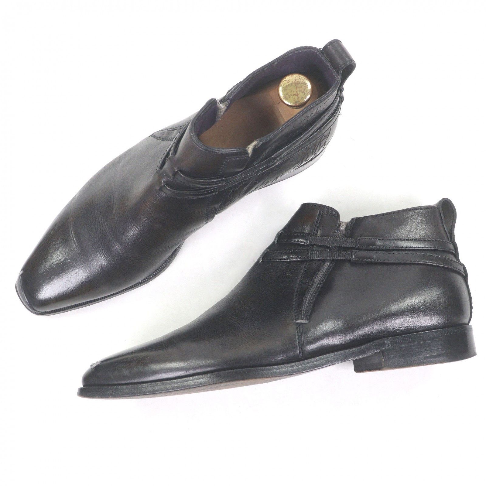 Berluti Berluti Berluti Scars Olga Era Calligraphy Scritto Leather Short Boots Leather Shoes DUTY FREE for USA Size ONE SIZE - 4 Thumbnail