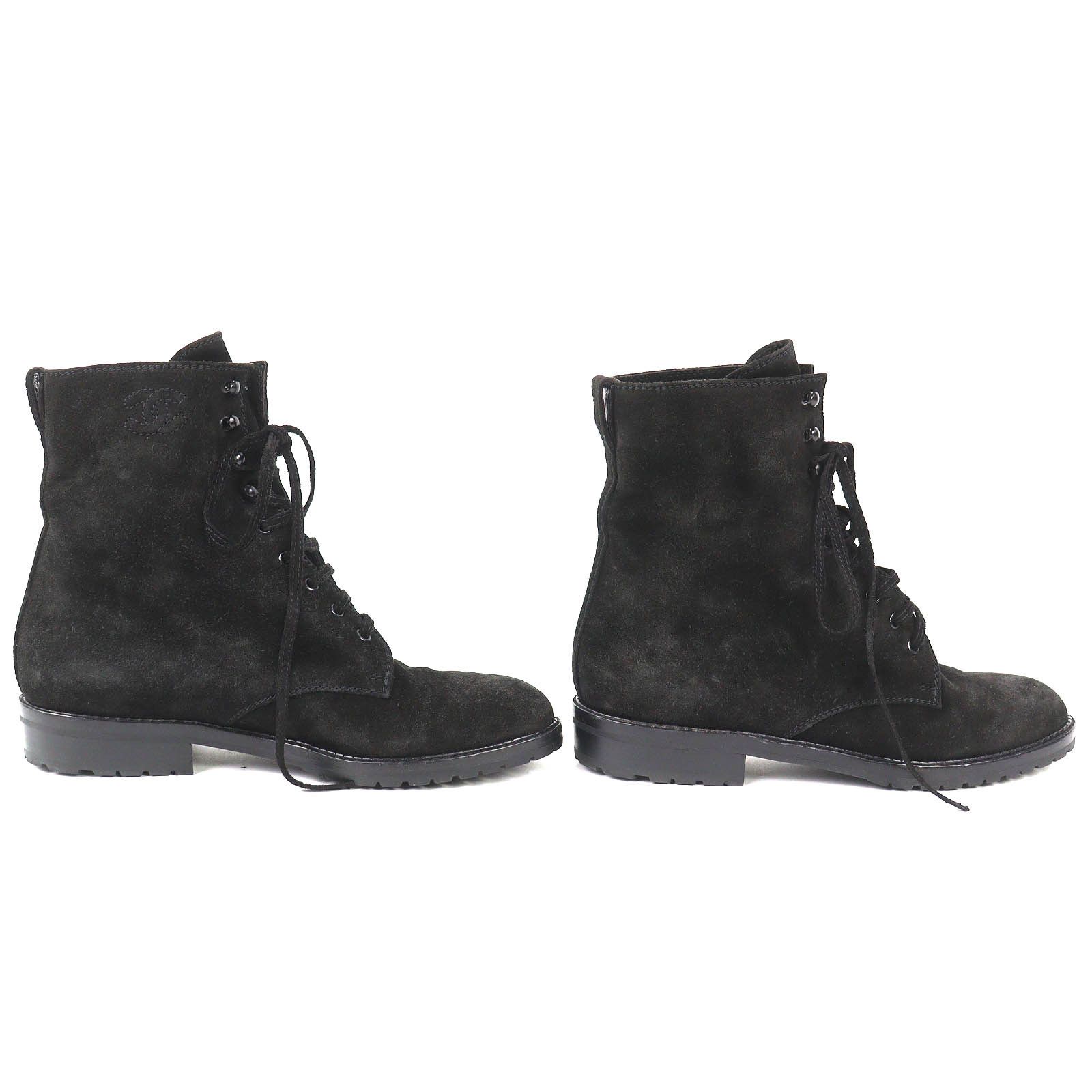 Chanel Chanel Chanel Suede Short Boots Leather Shoes DUTY FREE for USA Size ONE SIZE - 3 Thumbnail