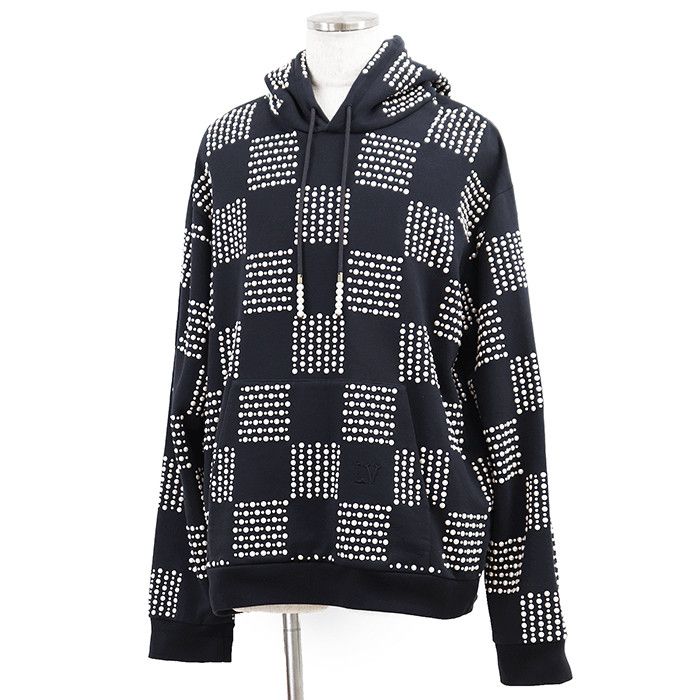 Louis Vuitton Louis Vuitton Louis Vuitton Damier Fake Pearl Cotton Hoodie Textile Sweatshirts & Hoodies DUTY FREE for USA Size ONE SIZE - 2 Thumbnail