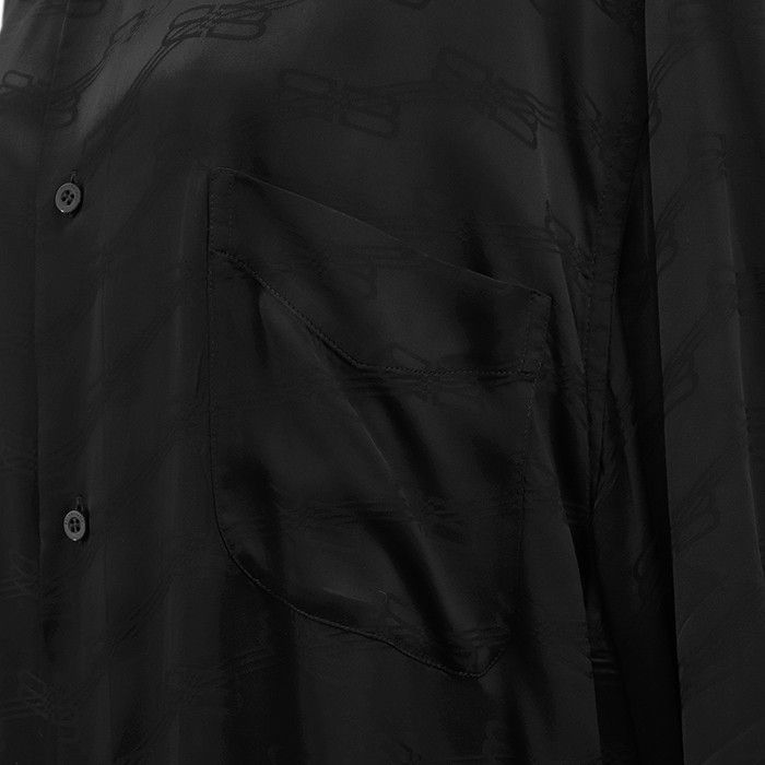 Balenciaga Balenciaga Balenciaga BB Monogram Rayon Long Sleeve Shirt Textile Tops DUTY FREE for USA Size ONE SIZE - 4 Thumbnail