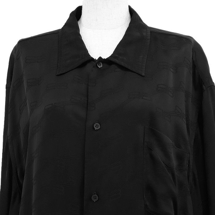 Balenciaga Balenciaga Balenciaga BB Monogram Rayon Long Sleeve Shirt Textile Tops DUTY FREE for USA Size ONE SIZE - 2 Thumbnail