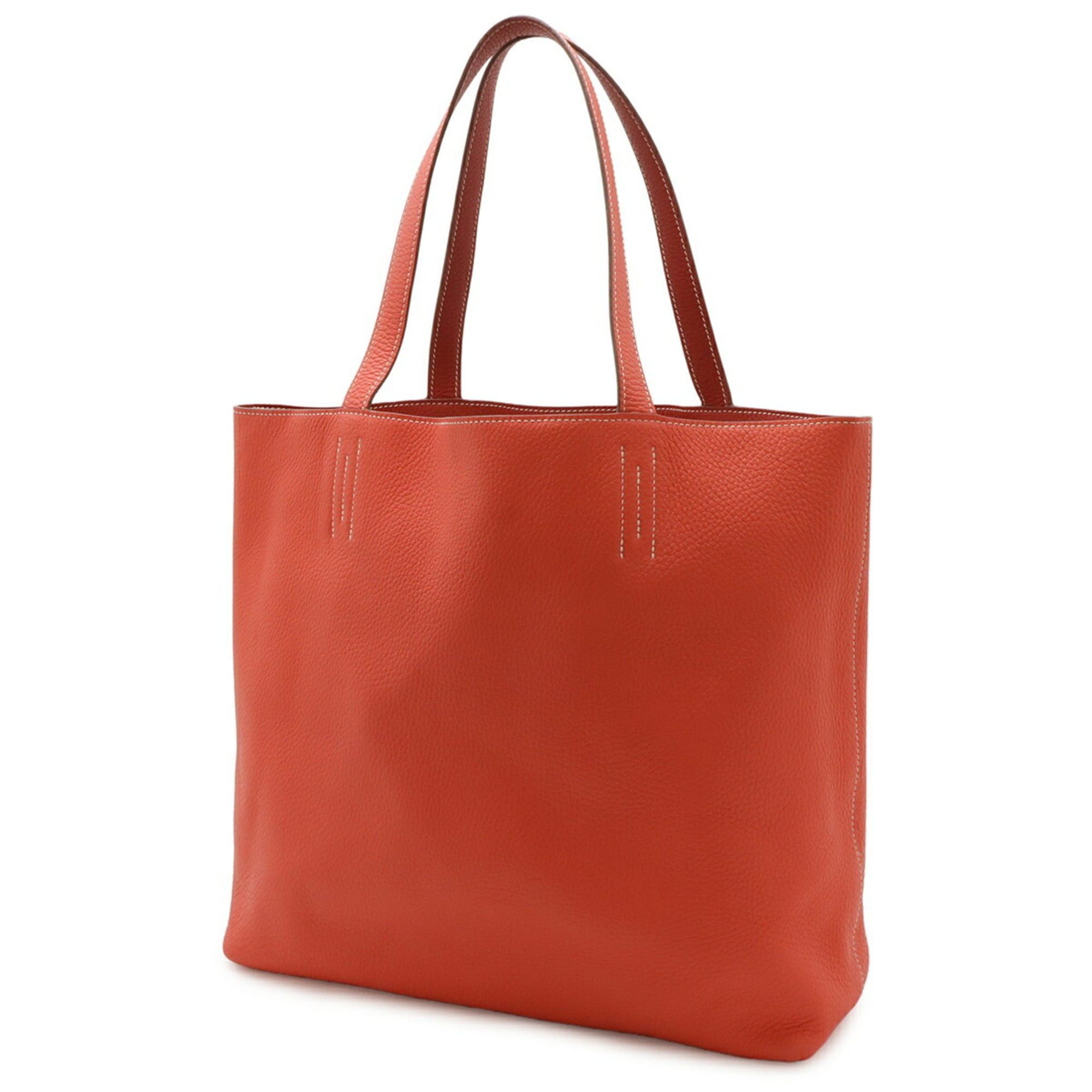 Hermes HERMES Double Sens 36 Tote Bag/Shoulder Bag, Reversible, Taurillon Clemence Leather, Bougainvillea Red, □Q Stamp Size ONE SIZE - 3 Thumbnail