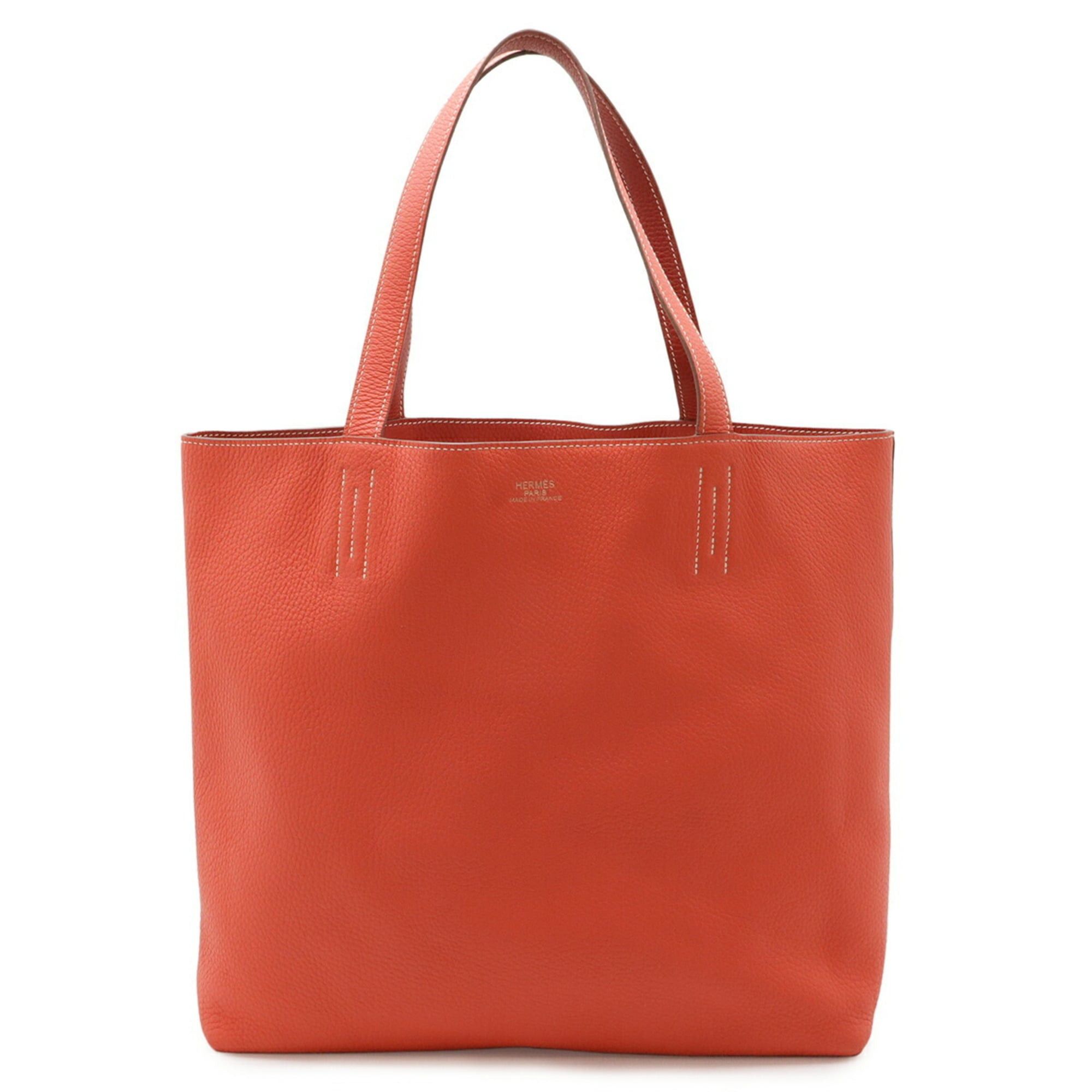 Hermes HERMES Double Sens 36 Tote Bag/Shoulder Bag, Reversible, Taurillon Clemence Leather, Bougainvillea Red, □Q Stamp Size ONE SIZE - 2 Thumbnail