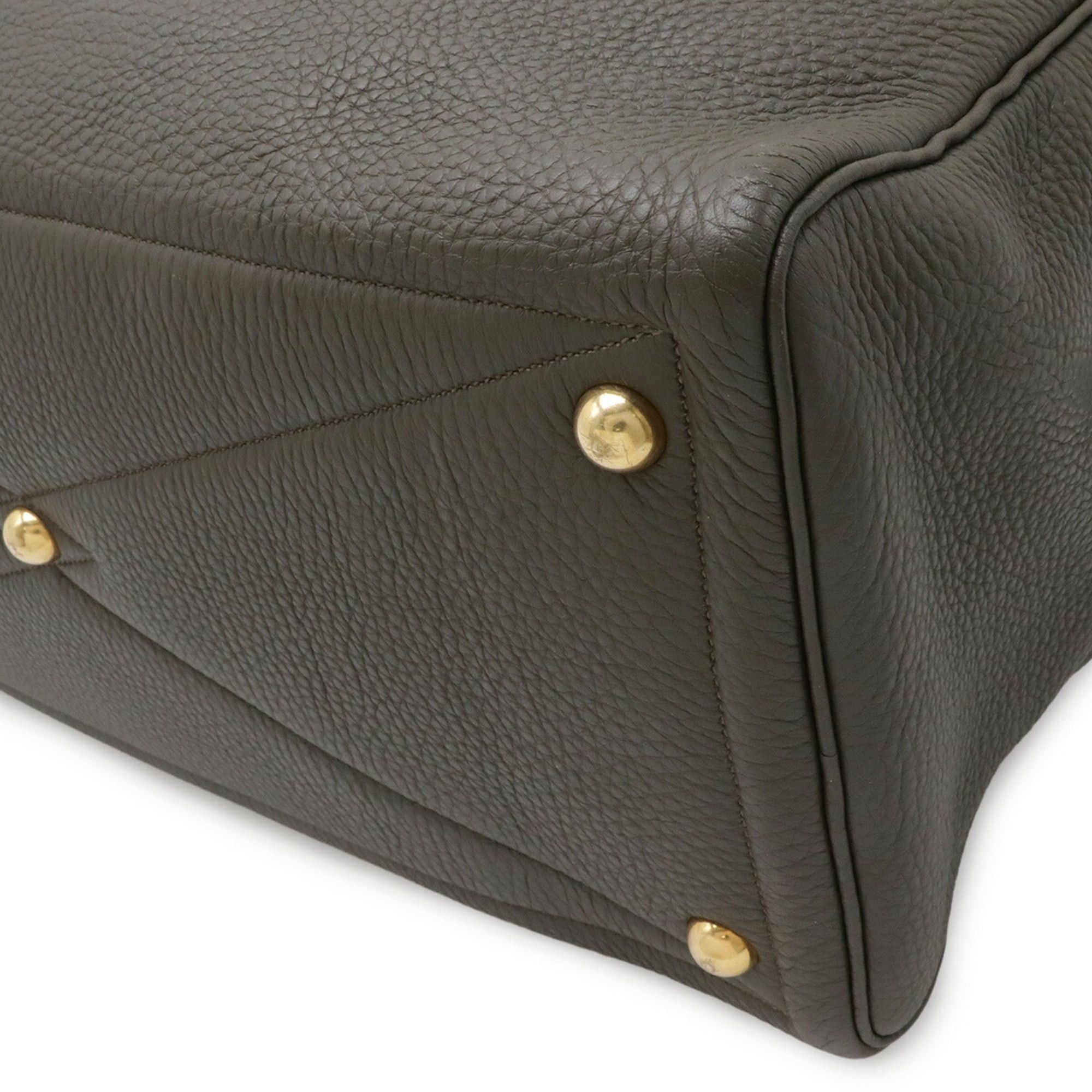Hermes HERMES Victoria 43 Boston Bag Travel Bag, Taurillon Clemence Leather, Dark Olive, □E Stamp Size ONE SIZE - 4 Thumbnail