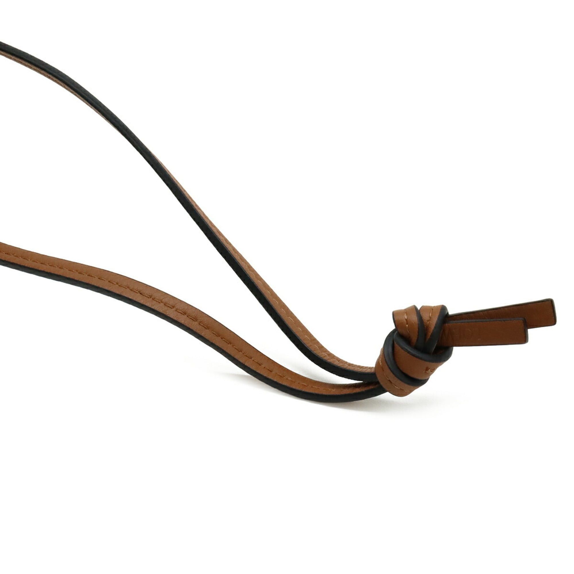 Loewe LOEWE Balloon Bag Necklace Pendant, Handbag Motif, Leather, GP (Gold Plated), Brown Gold Size ONE SIZE - 7 Thumbnail