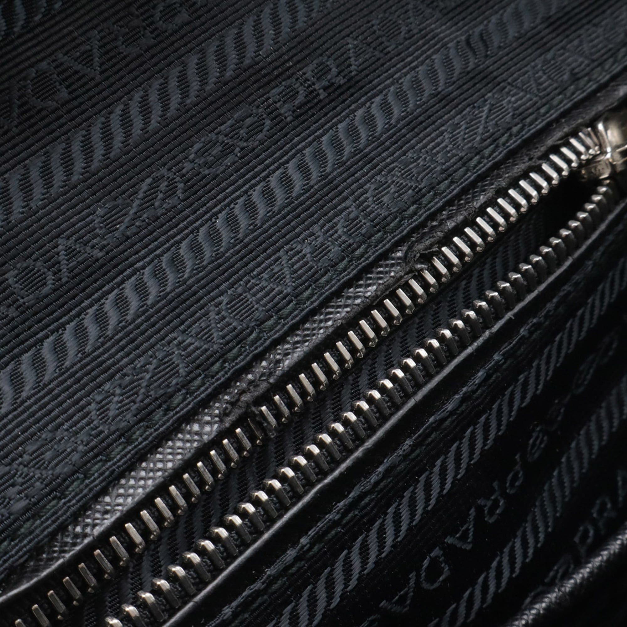 Prada PRADA Triangle Chain Shoulder Bag, Quilted Nylon, NERO Black (1BB903) Size ONE SIZE - 9 Thumbnail