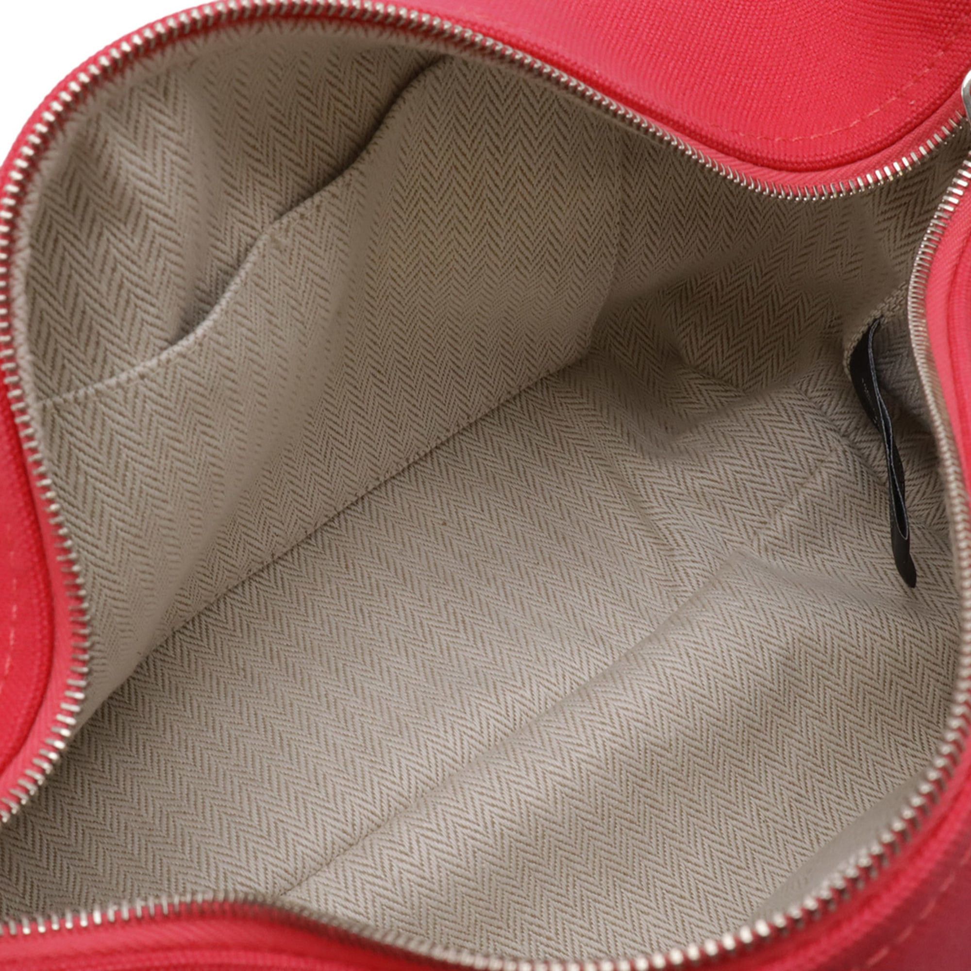 Hermes HERMES Bride à Black PM Bus Pouch Handbag Canvas Hibiscus Pink H104222M Size ONE SIZE - 7 Thumbnail