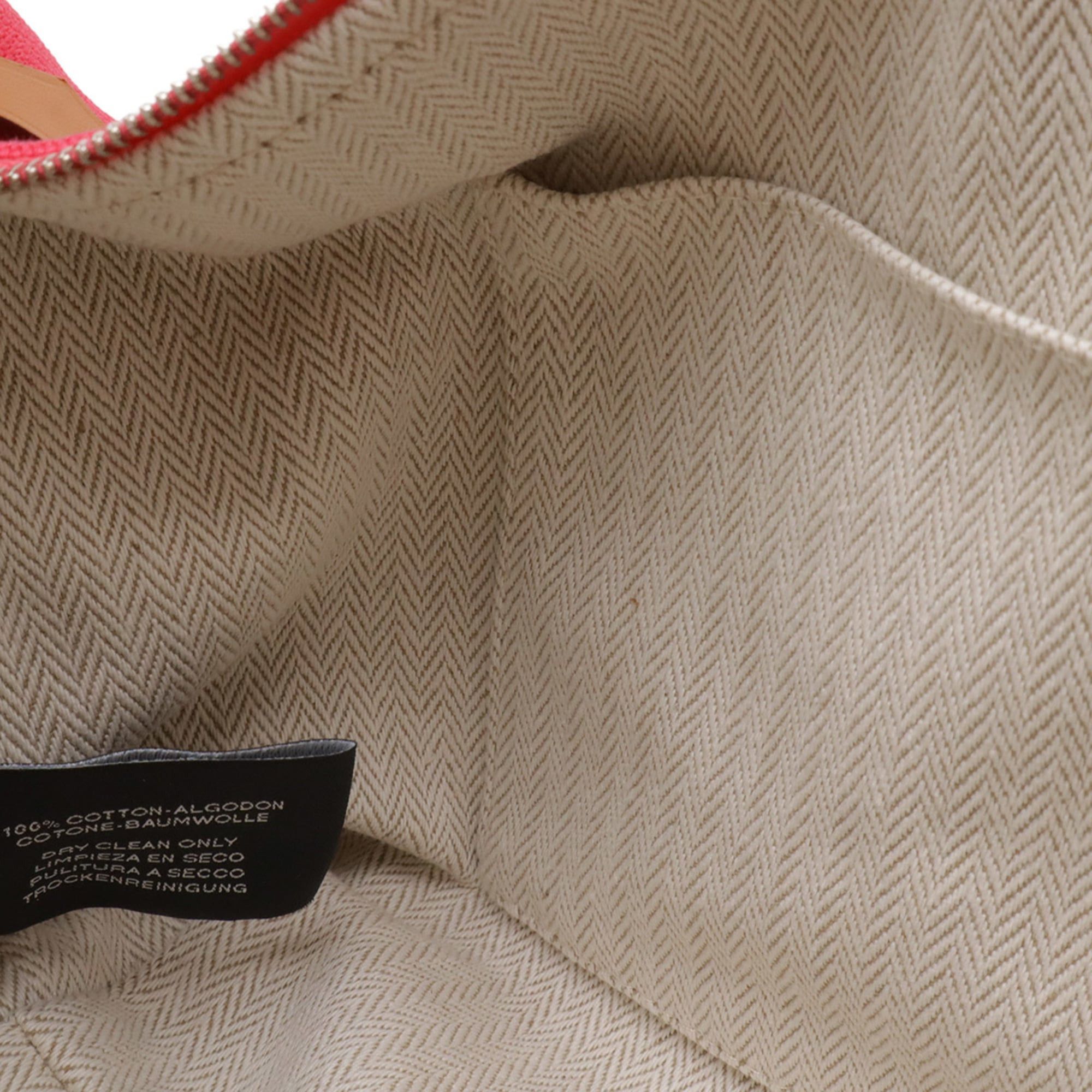 Hermes HERMES Bride à Black PM Bus Pouch Handbag Canvas Hibiscus Pink H104222M Size ONE SIZE - 8 Thumbnail
