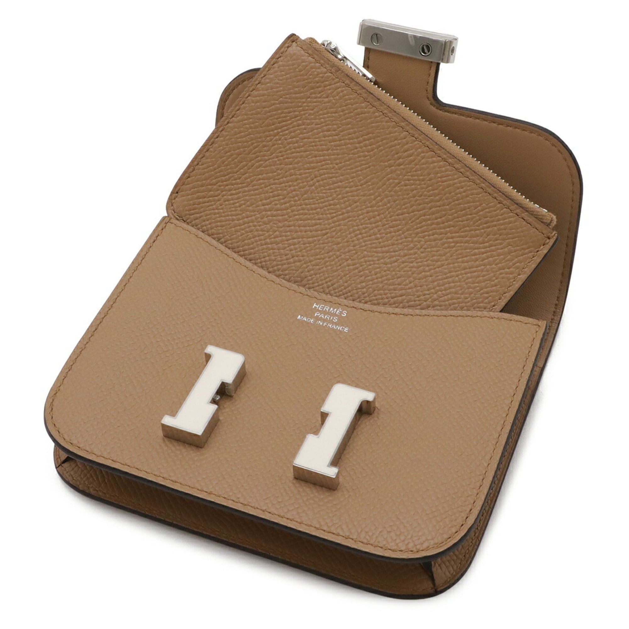 Hermes HERMES Constance Bi-fold Wallet, Veau Epsom Leather, Chai Beige Brown, Coin Purse, U Stamp Size ONE SIZE - 5 Thumbnail