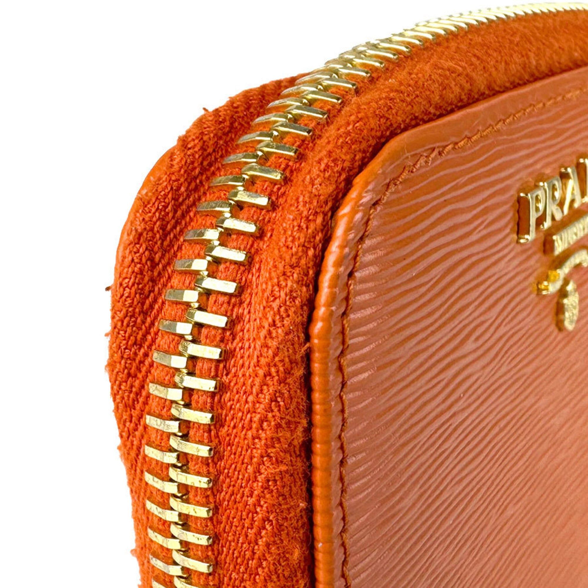 Prada Prada Wallet/Coin Purse Leather Orange Women's Free Shipping z9142 Size ONE SIZE - 6 Thumbnail