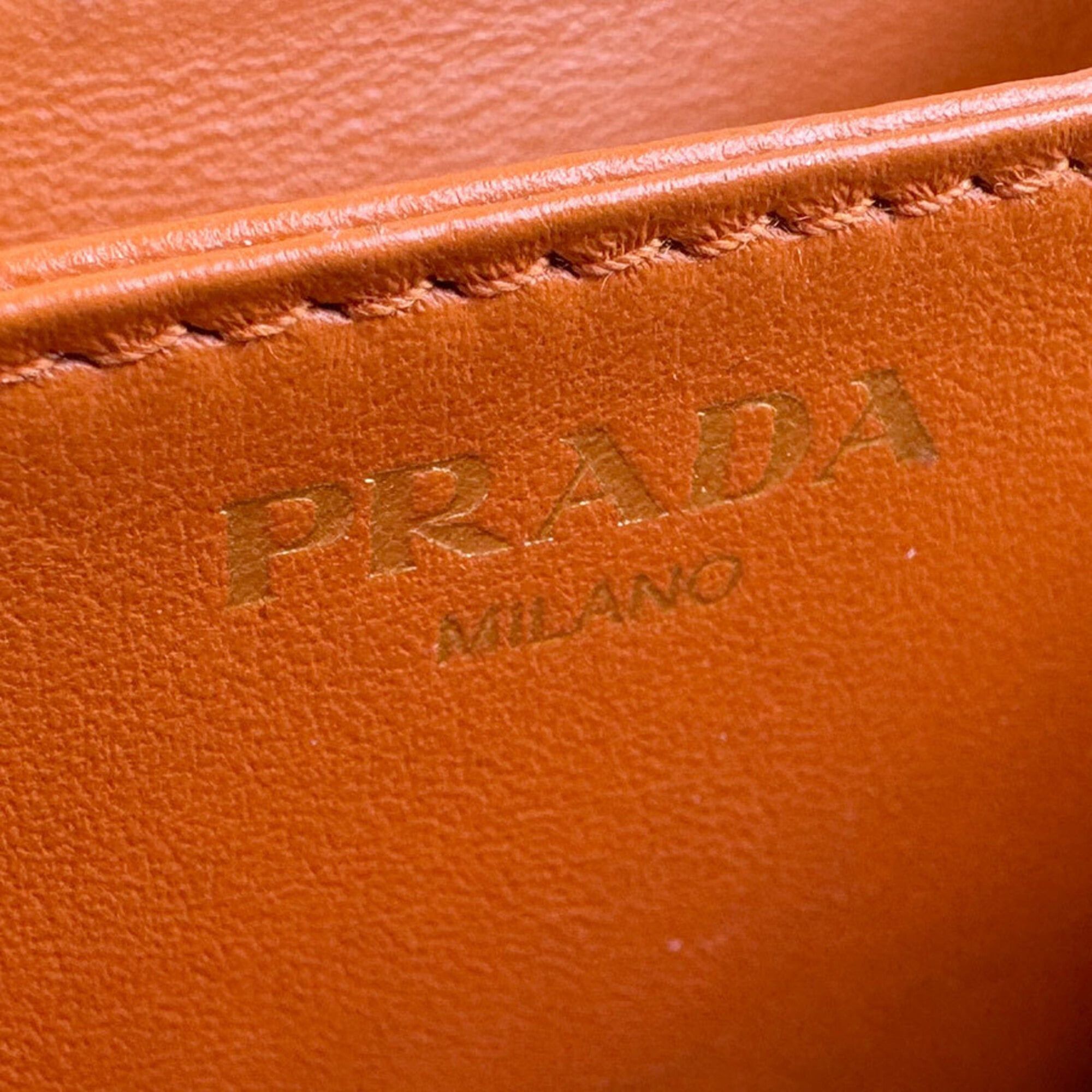 Prada Prada Wallet/Coin Purse Leather Orange Women's Free Shipping z9142 Size ONE SIZE - 11 Thumbnail