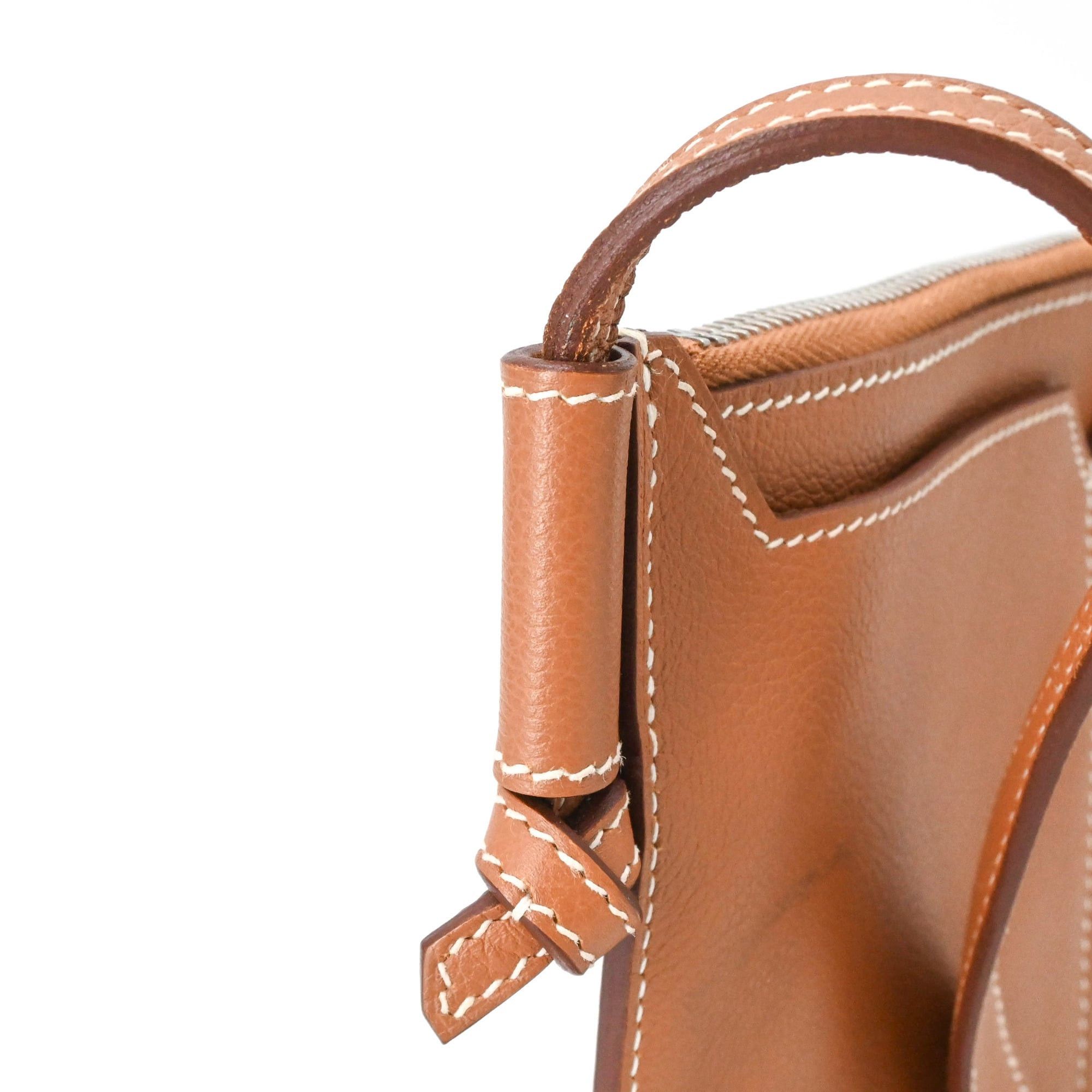 Hermes HERMES Ultra Pla 24 Evercolor Shoulder Bag for Women, Gold Brown, Z Stamp Size ONE SIZE - 14 Thumbnail