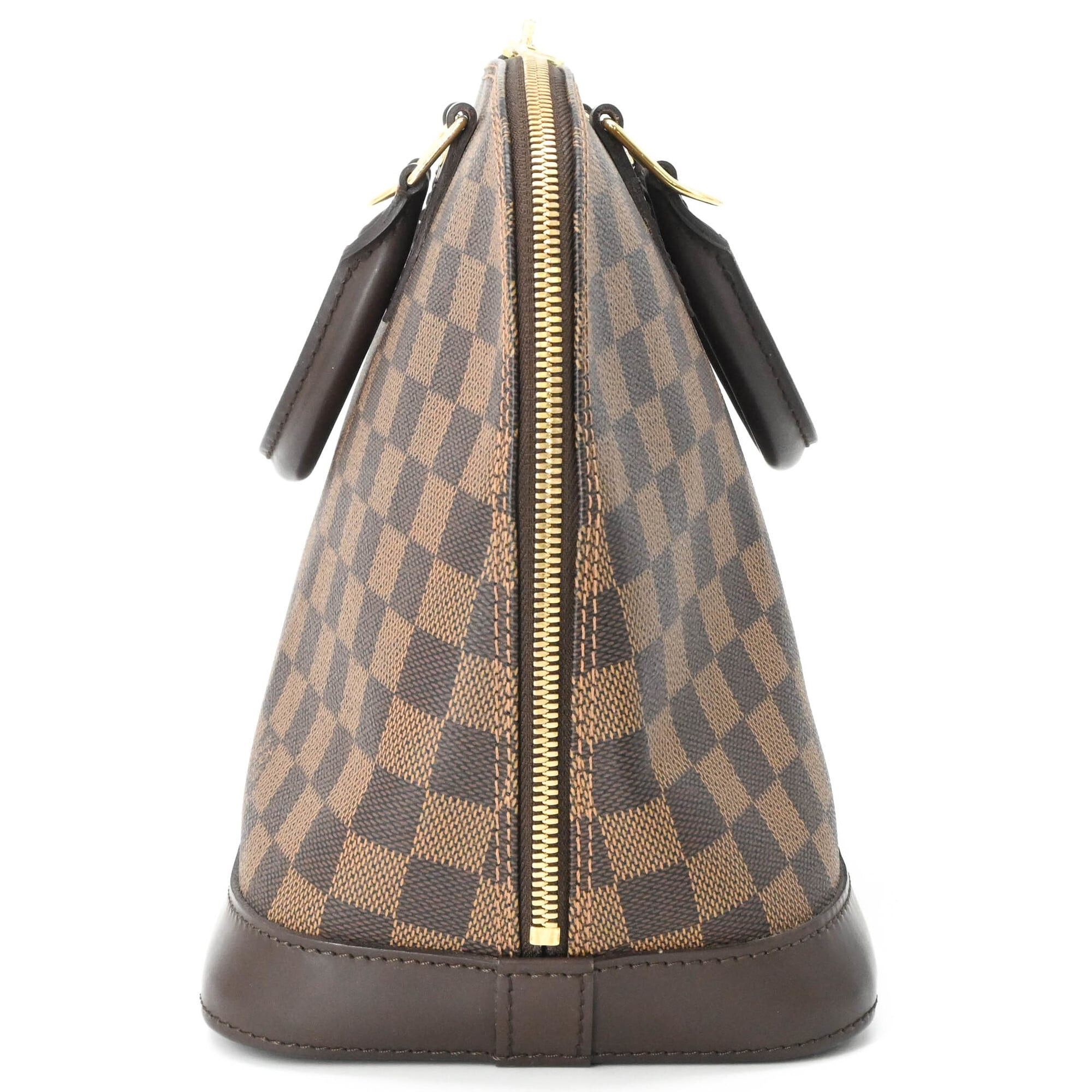 Louis Vuitton LOUIS VUITTON Alma Damier Ebene Handbag, Brown, N51131 Size ONE SIZE - 3 Thumbnail