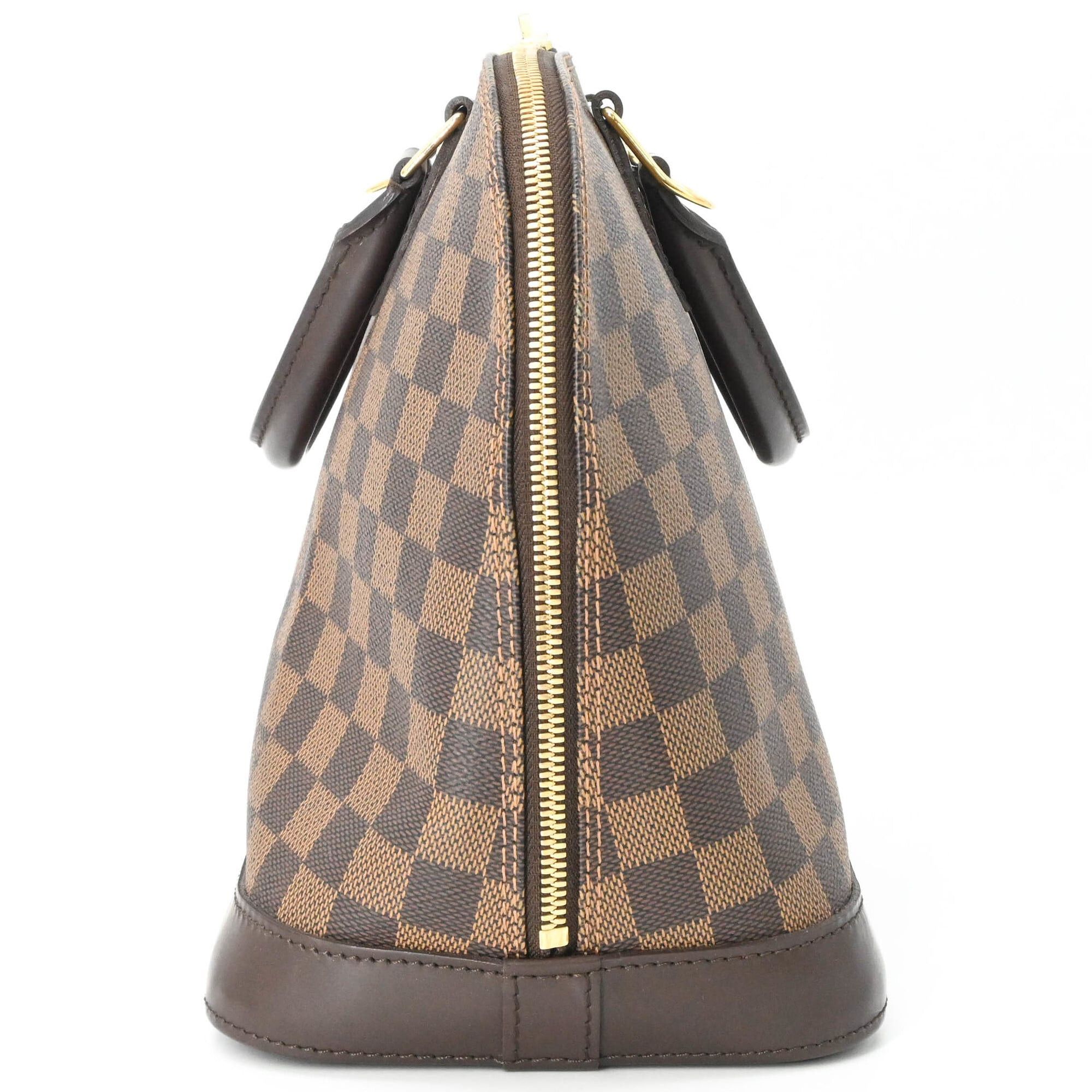 Louis Vuitton LOUIS VUITTON Alma Damier Ebene Handbag, Brown, N51131 Size ONE SIZE - 4 Thumbnail
