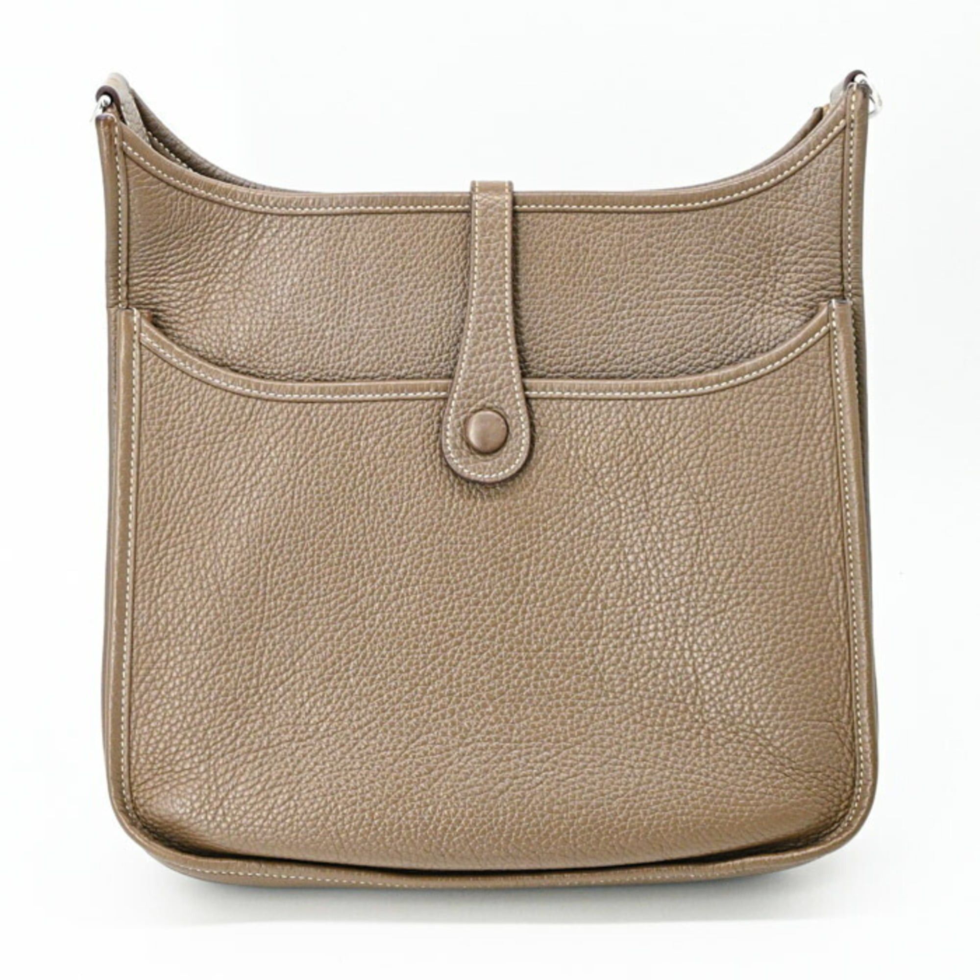 Hermes HERMES Evelyne 3 29 TPM Shoulder Bag, Leather, Taurillon Clemence, Etoupe #T Size ONE SIZE - 3 Thumbnail