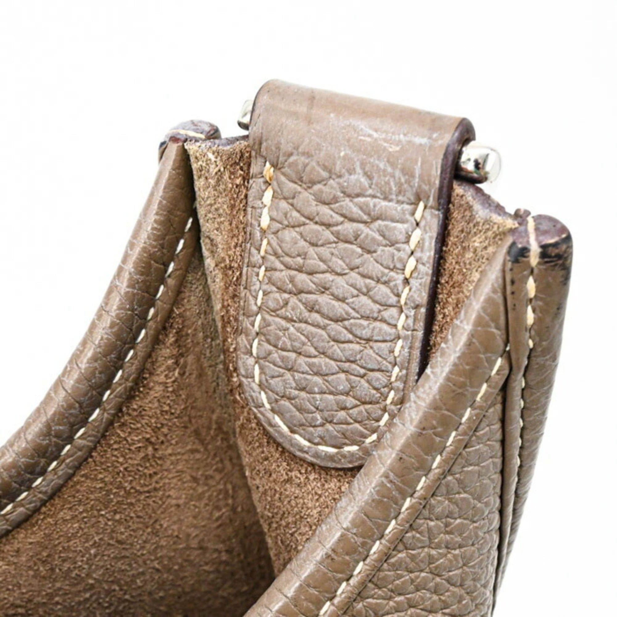 Hermes HERMES Evelyne 3 29 TPM Shoulder Bag, Leather, Taurillon Clemence, Etoupe #T Size ONE SIZE - 11 Thumbnail