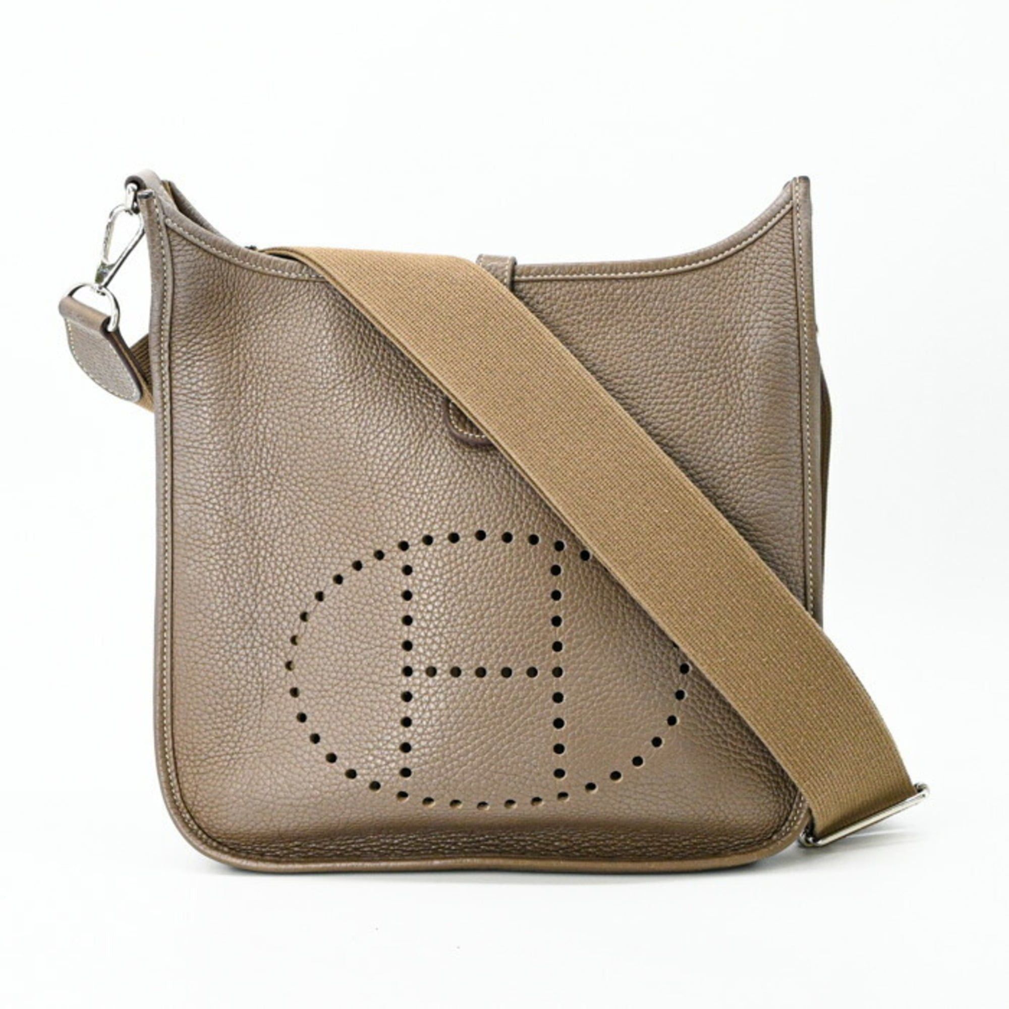 Hermes HERMES Evelyne 3 29 TPM Shoulder Bag, Leather, Taurillon Clemence, Etoupe #T Size ONE SIZE - 2 Thumbnail