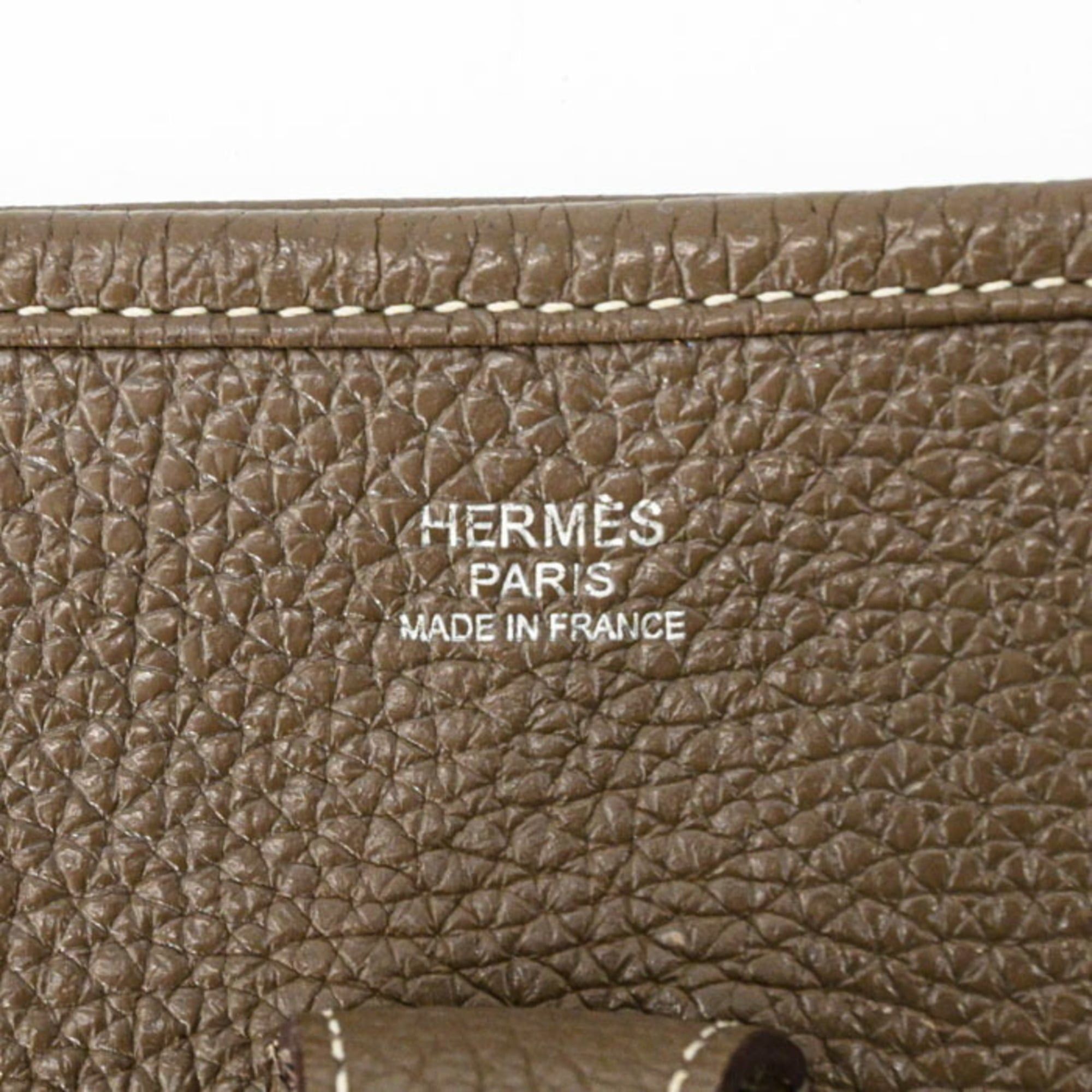 Hermes HERMES Evelyne 3 29 TPM Shoulder Bag, Leather, Taurillon Clemence, Etoupe #T Size ONE SIZE - 20 Thumbnail
