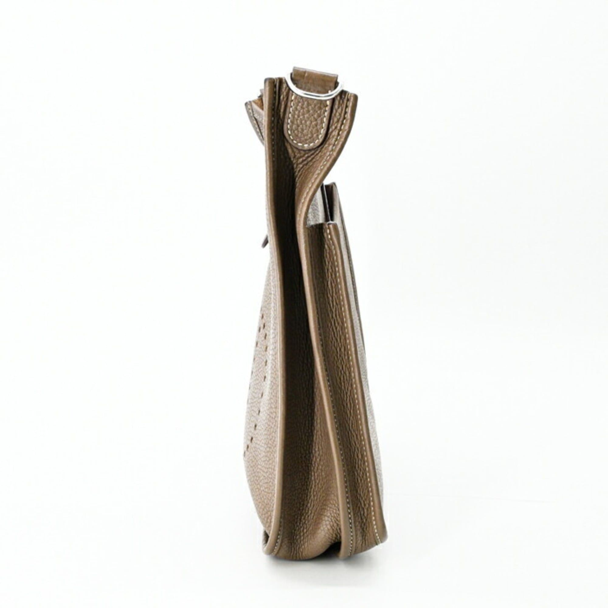 Hermes HERMES Evelyne 3 29 TPM Shoulder Bag, Leather, Taurillon Clemence, Etoupe #T Size ONE SIZE - 5 Thumbnail