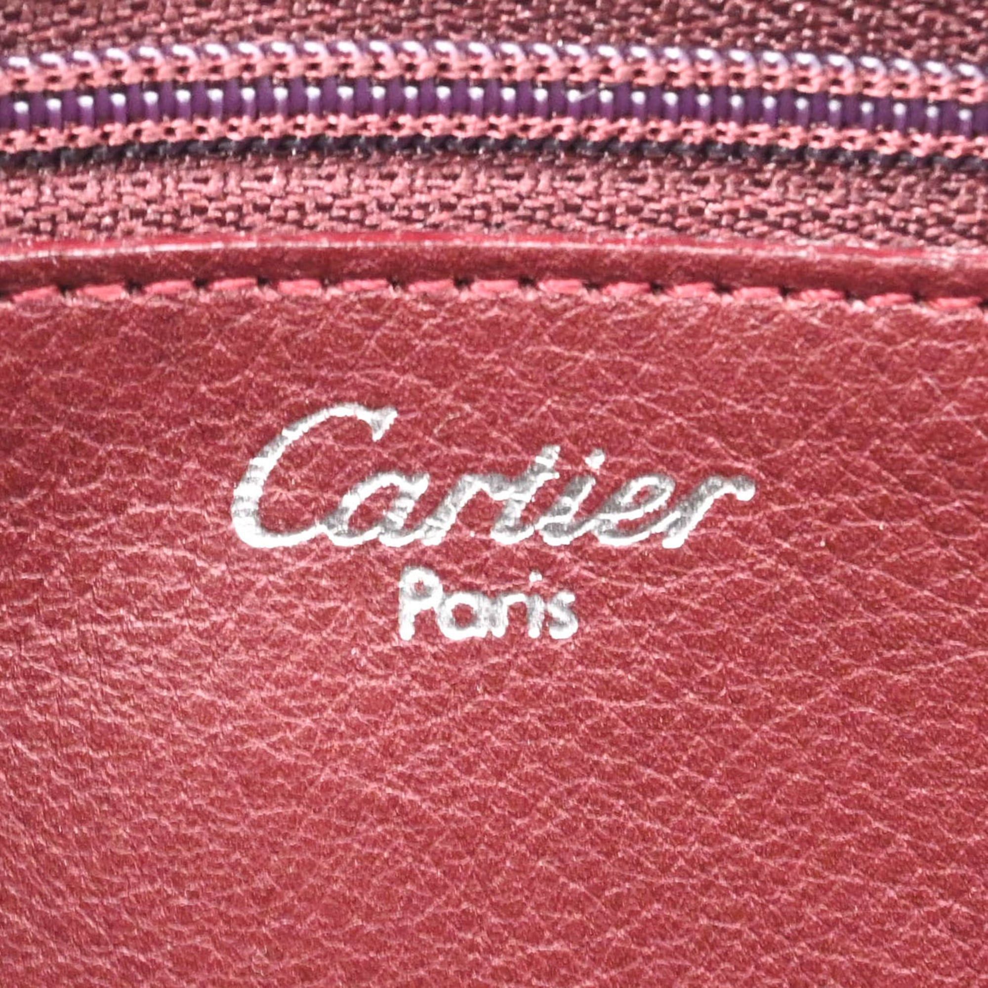 Cartier Cartier Cabochon Handbag, Leather, Black/Wine Red, L1000646 Size ONE SIZE - 8 Thumbnail